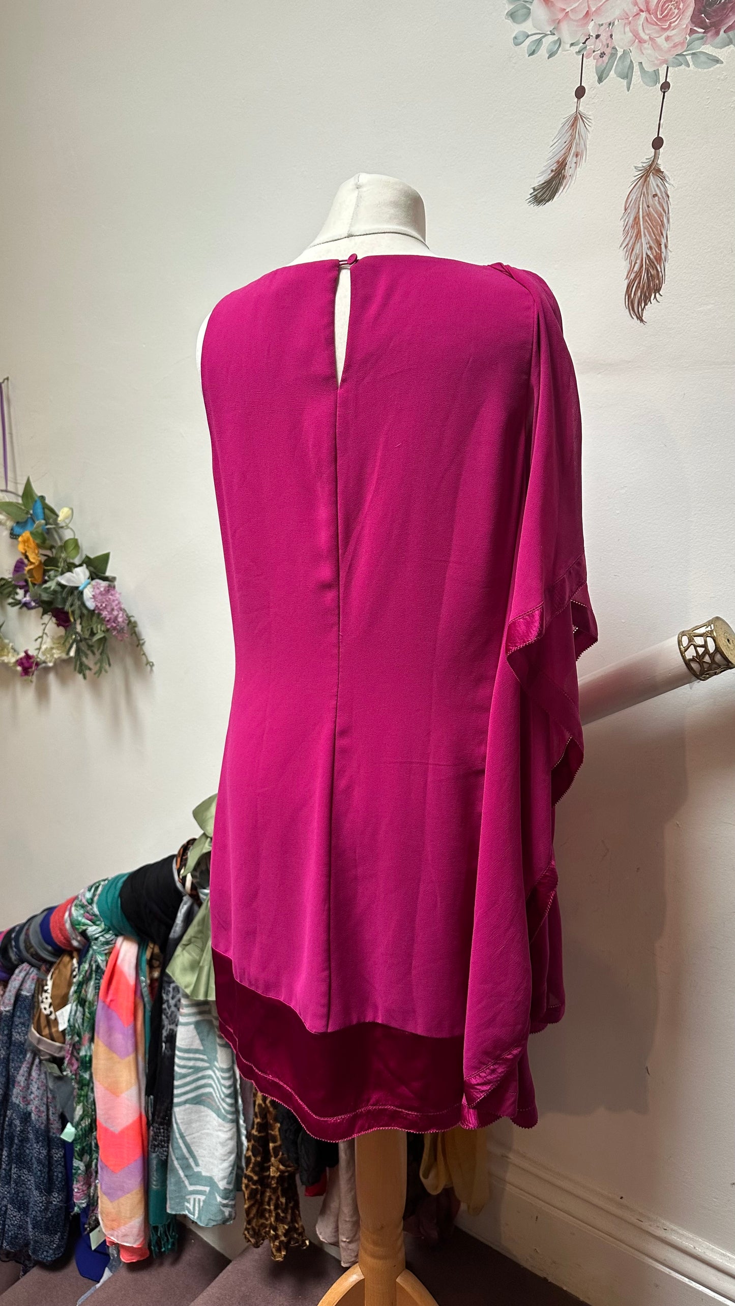 Coast Silk Trim Dress Size 14