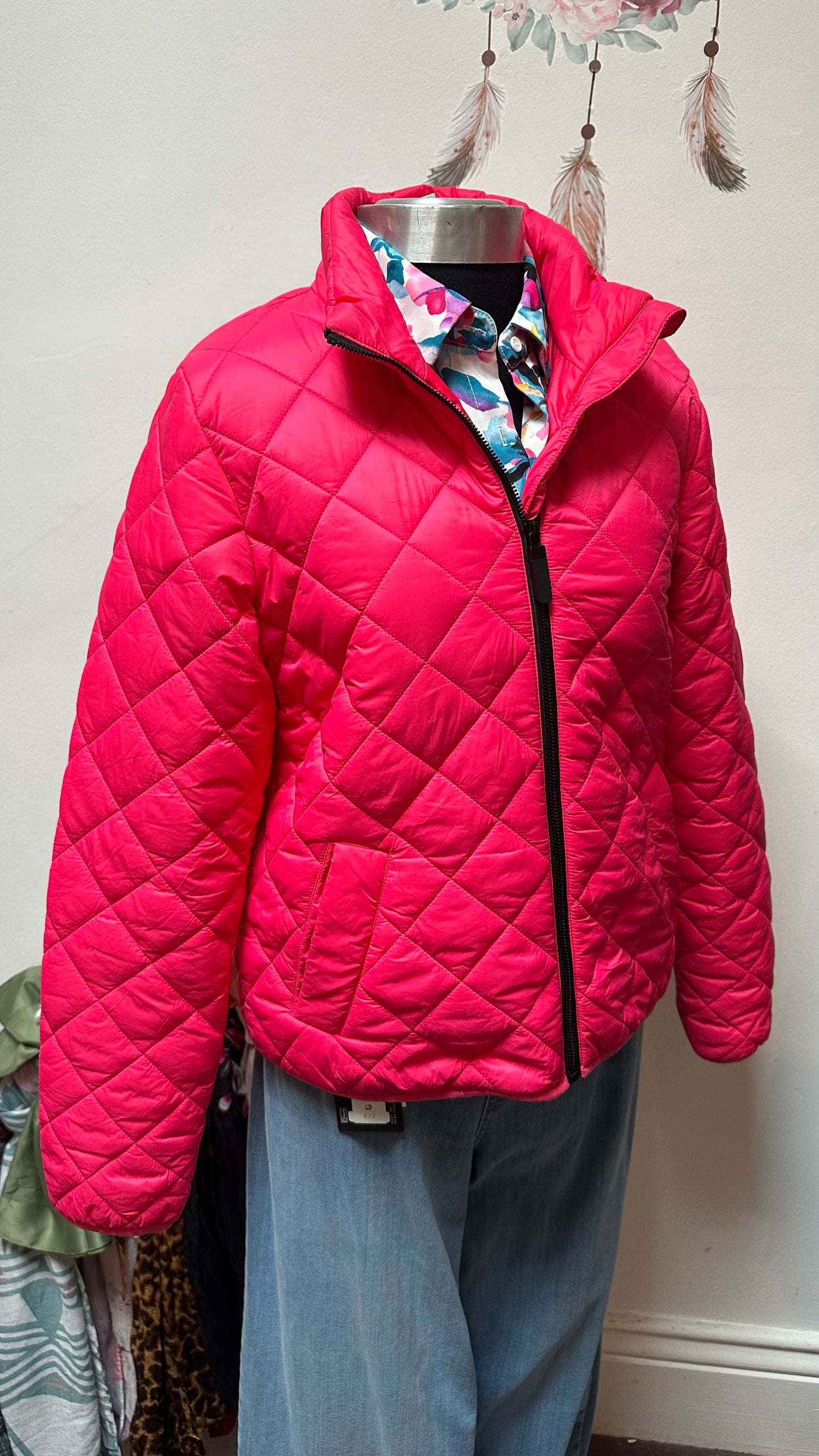Designer Kaffe Hot Pink Jacket Size S