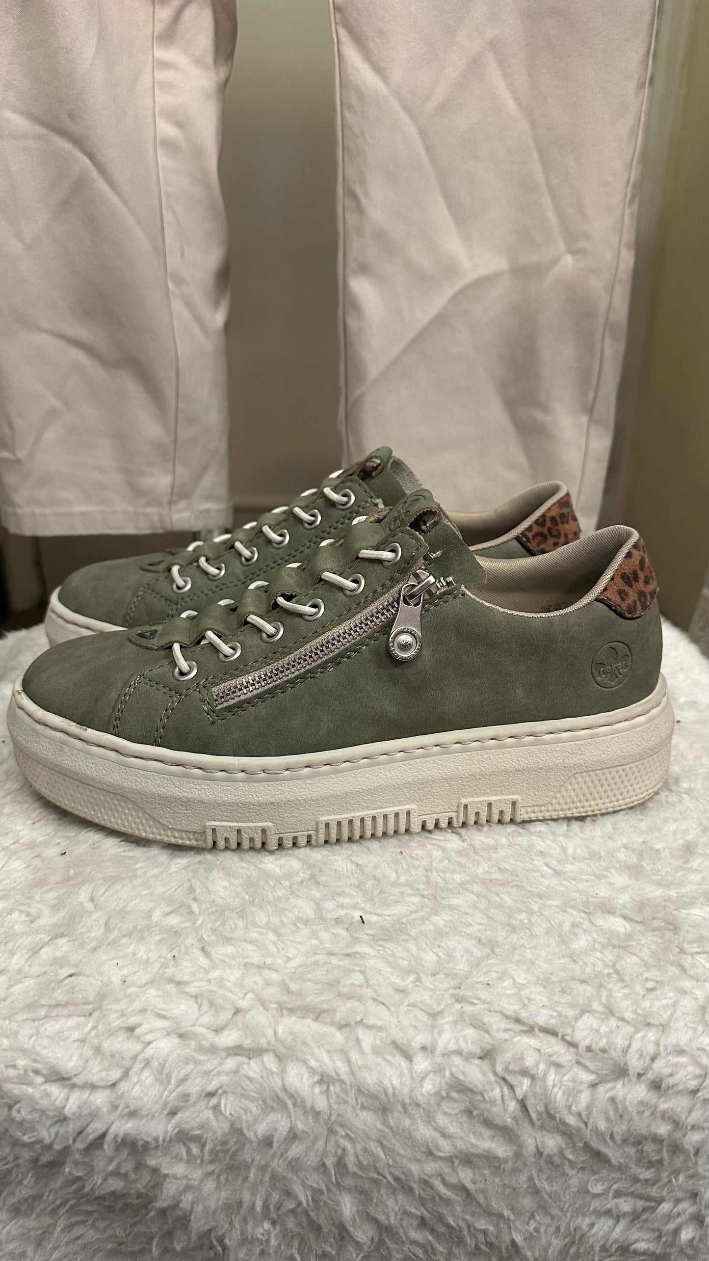 Rieker Olive Trainers Size 5
