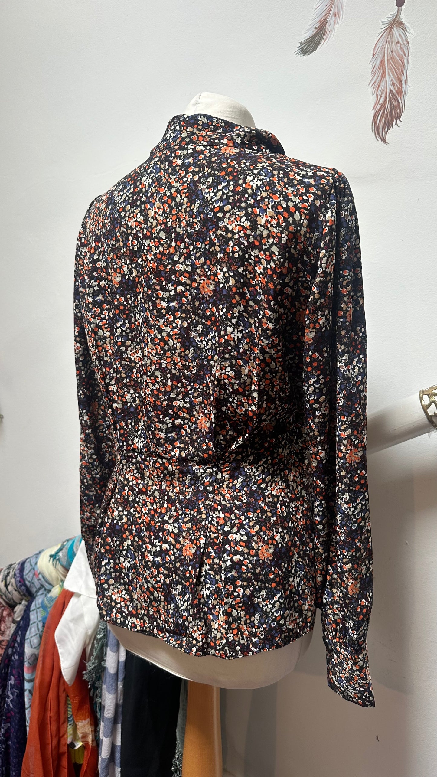 Yas Side Button Blouse Size S