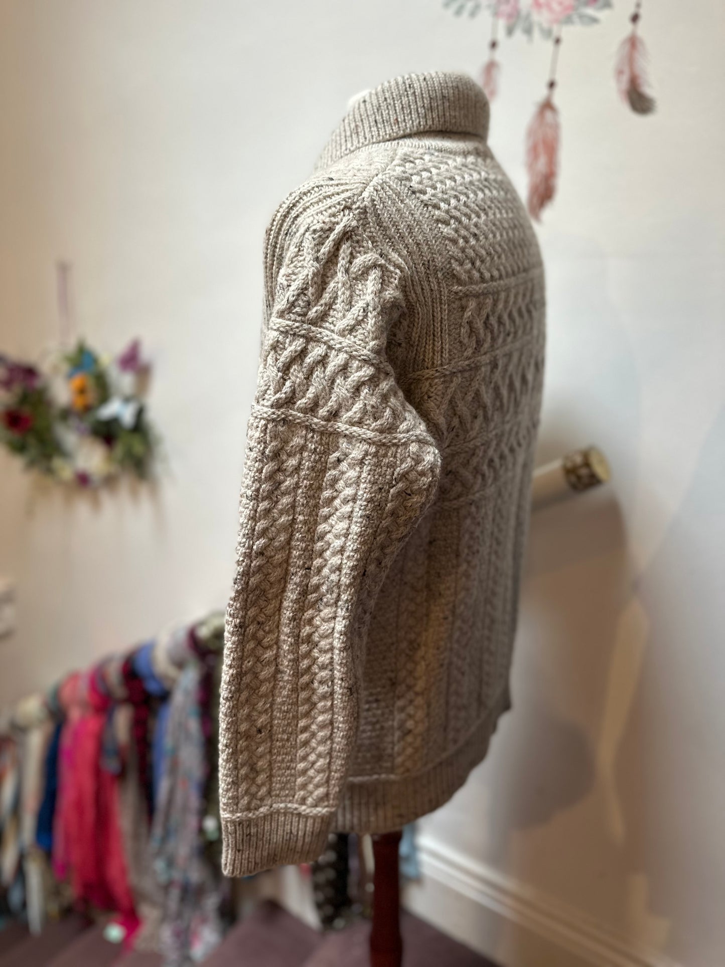 Aran Crafts 100% Thick Merino Wool Sweater Size M