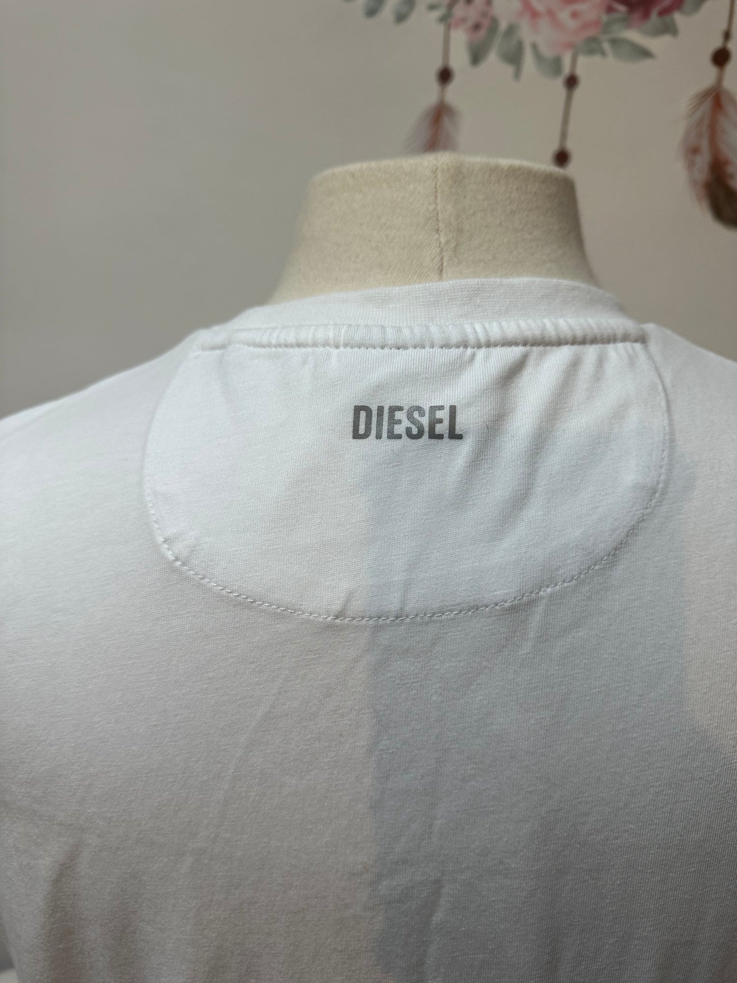 Diesel 100% Cotton White Tshirt Size M
