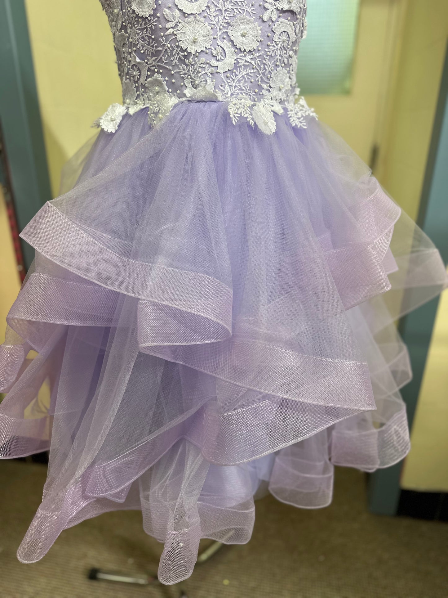 Blingaliscious Stunning Lavender Confirmation Dress Age 12 (fits ladies Size 6/8)