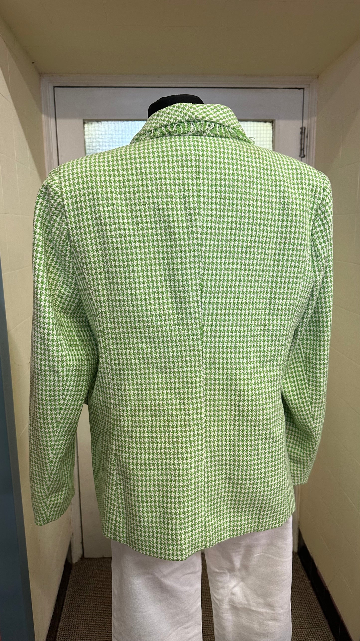 Carraig Donn Rowan Avenue Green Houndstooth Blazer Size XXL
