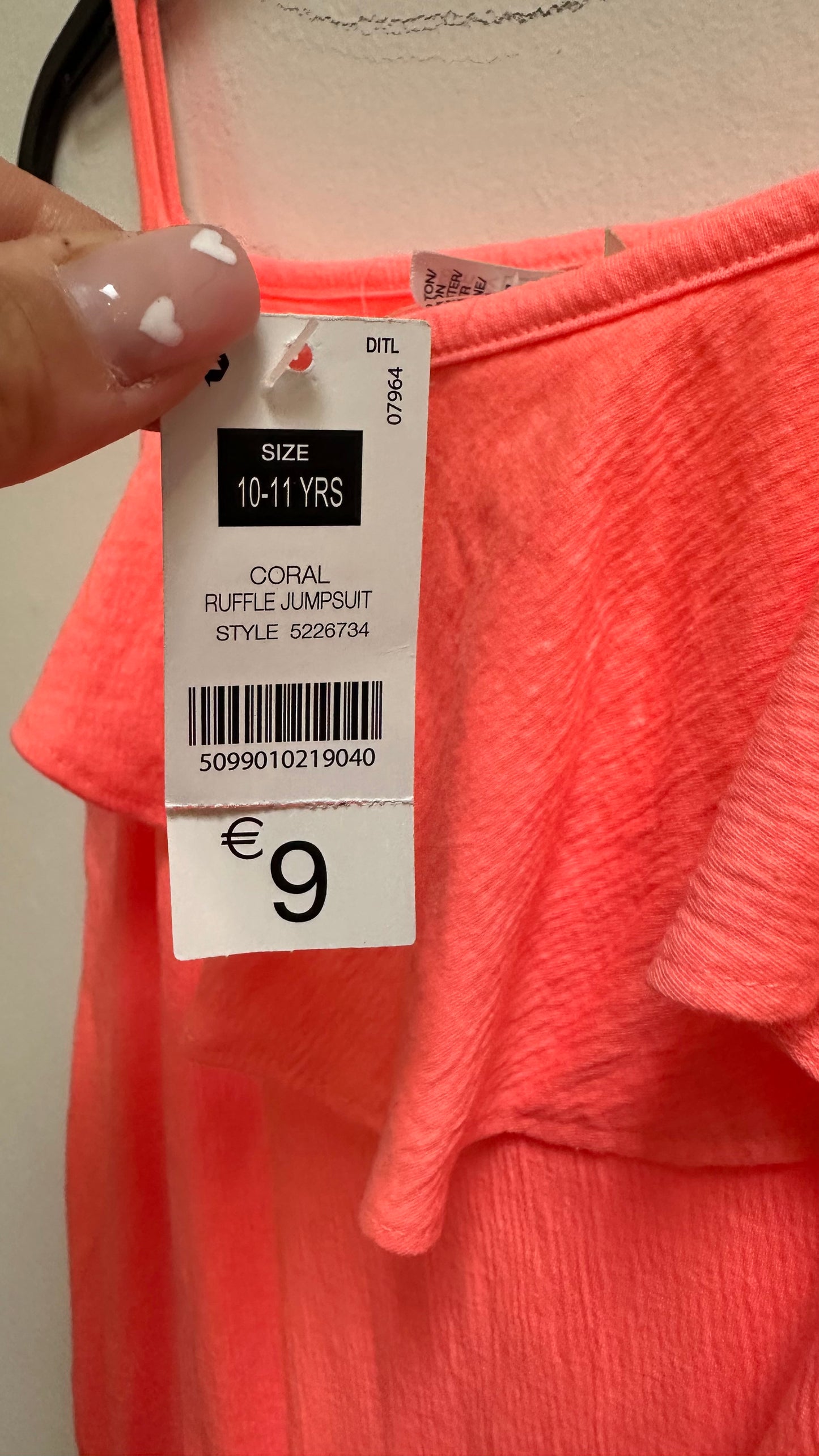 Dunnes Neon Jumpsuit New with Tags Age 10-11