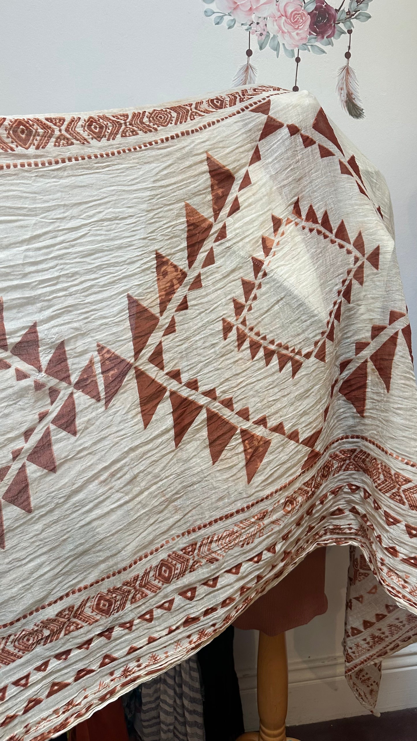 Diesel 100% Cotton Aztec Print Scarf