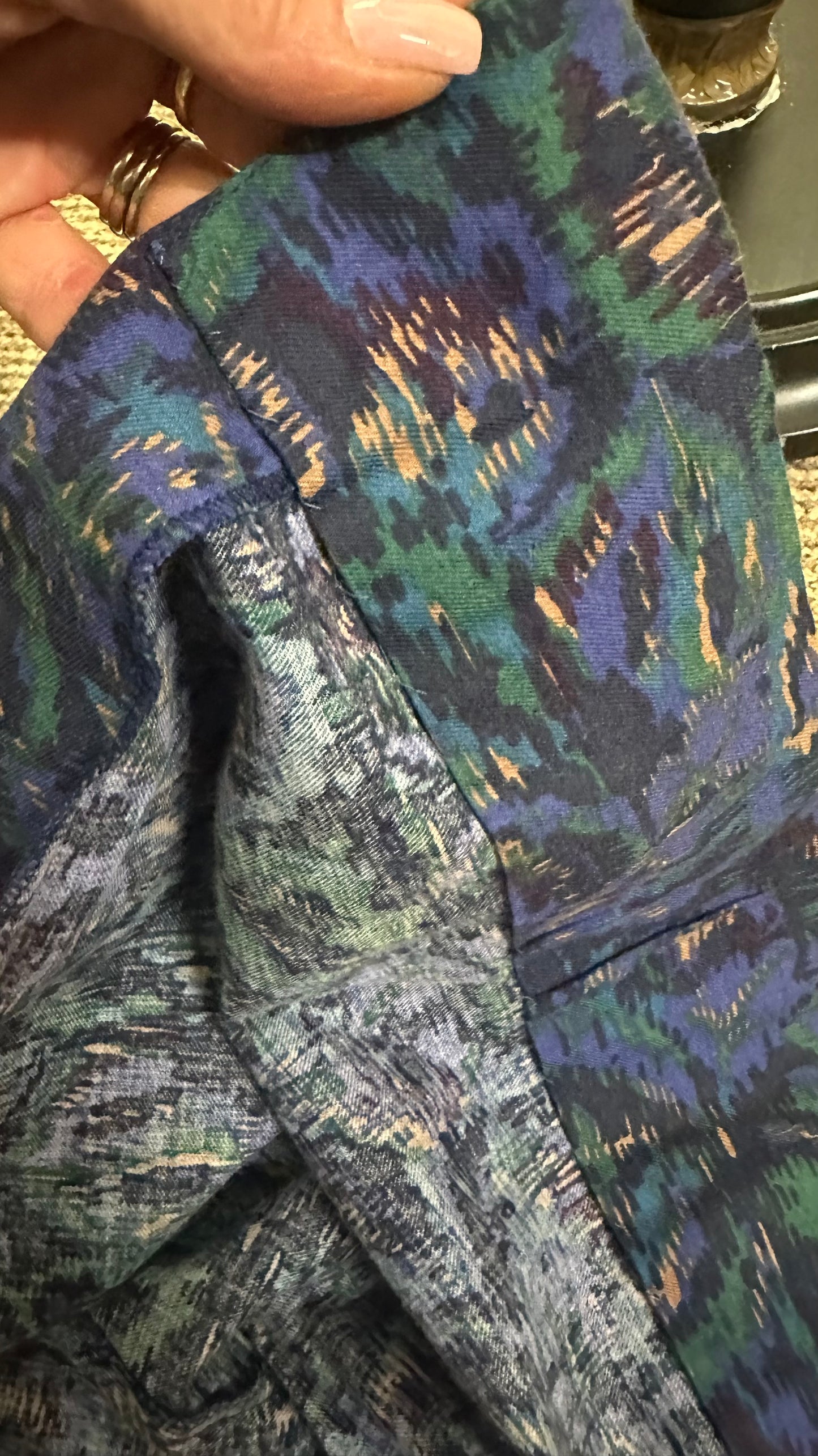 Rare Find Vintage Laura Ashley Cotton Dress with Pockets & Shoulder Pads Best Fit Size 10 (missing 4 buttons) Approx. 4 inches in the hem so could easily be let down. Pictures don’t do it justice! €50 or best offer
