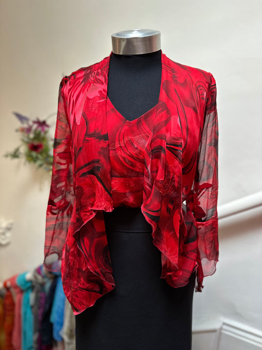 Designer - Allison 2 Piece 100% Silk Size 12/14