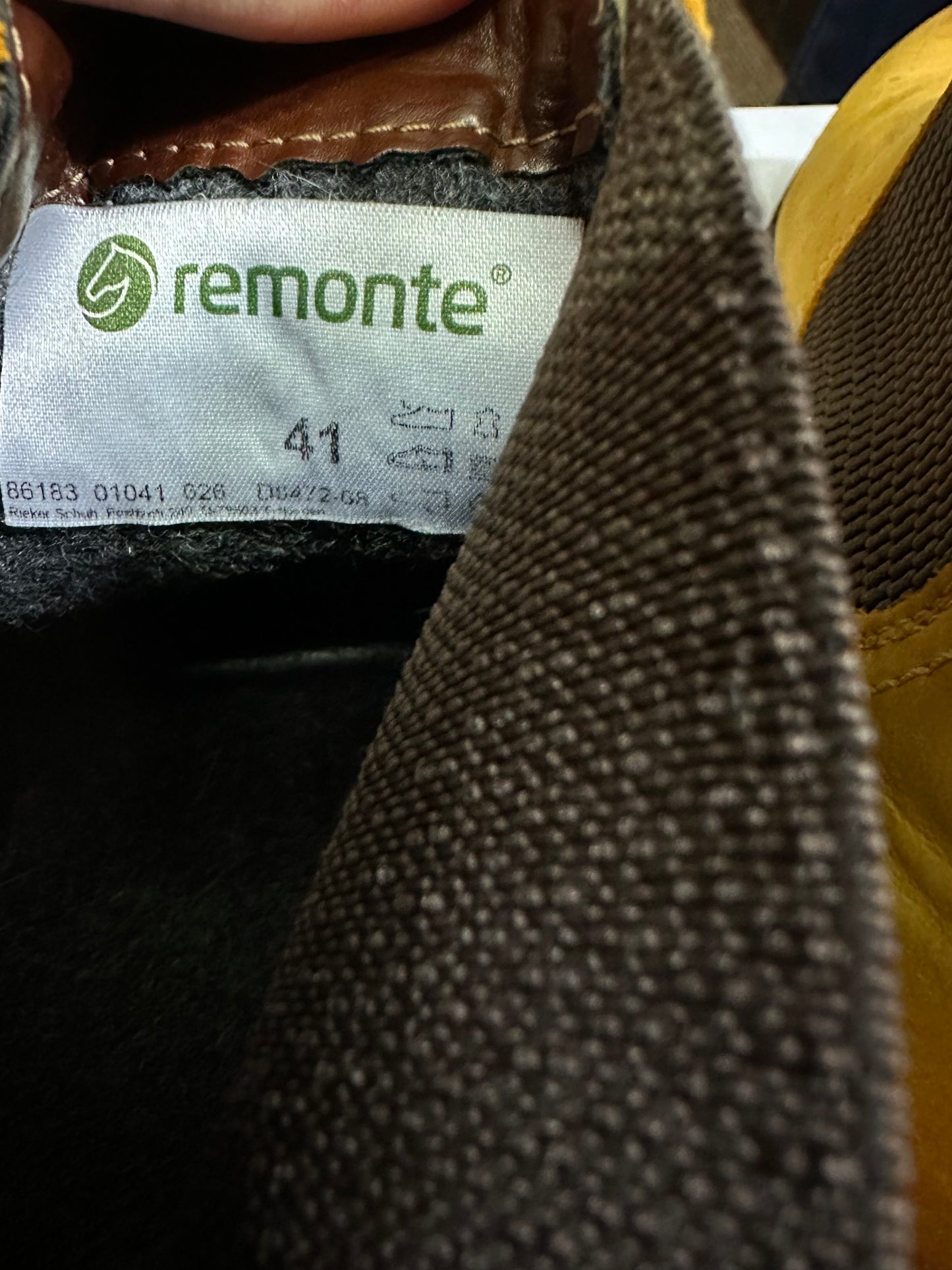 Remonte Suede Mustard Boots Size 7 (EU 41) Some marks, see last photos