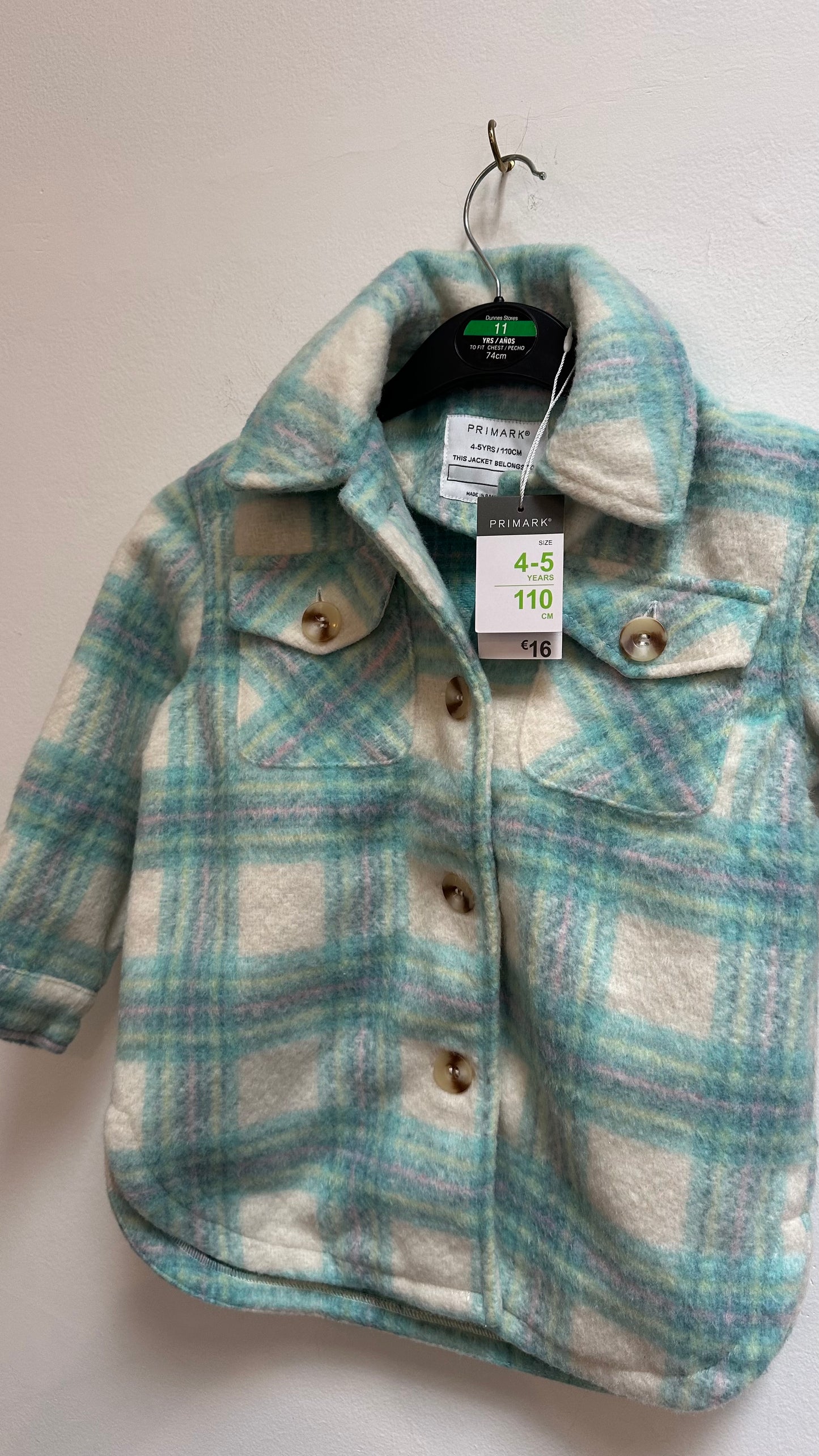 Primark Shacket Age 4-5 New with Tags