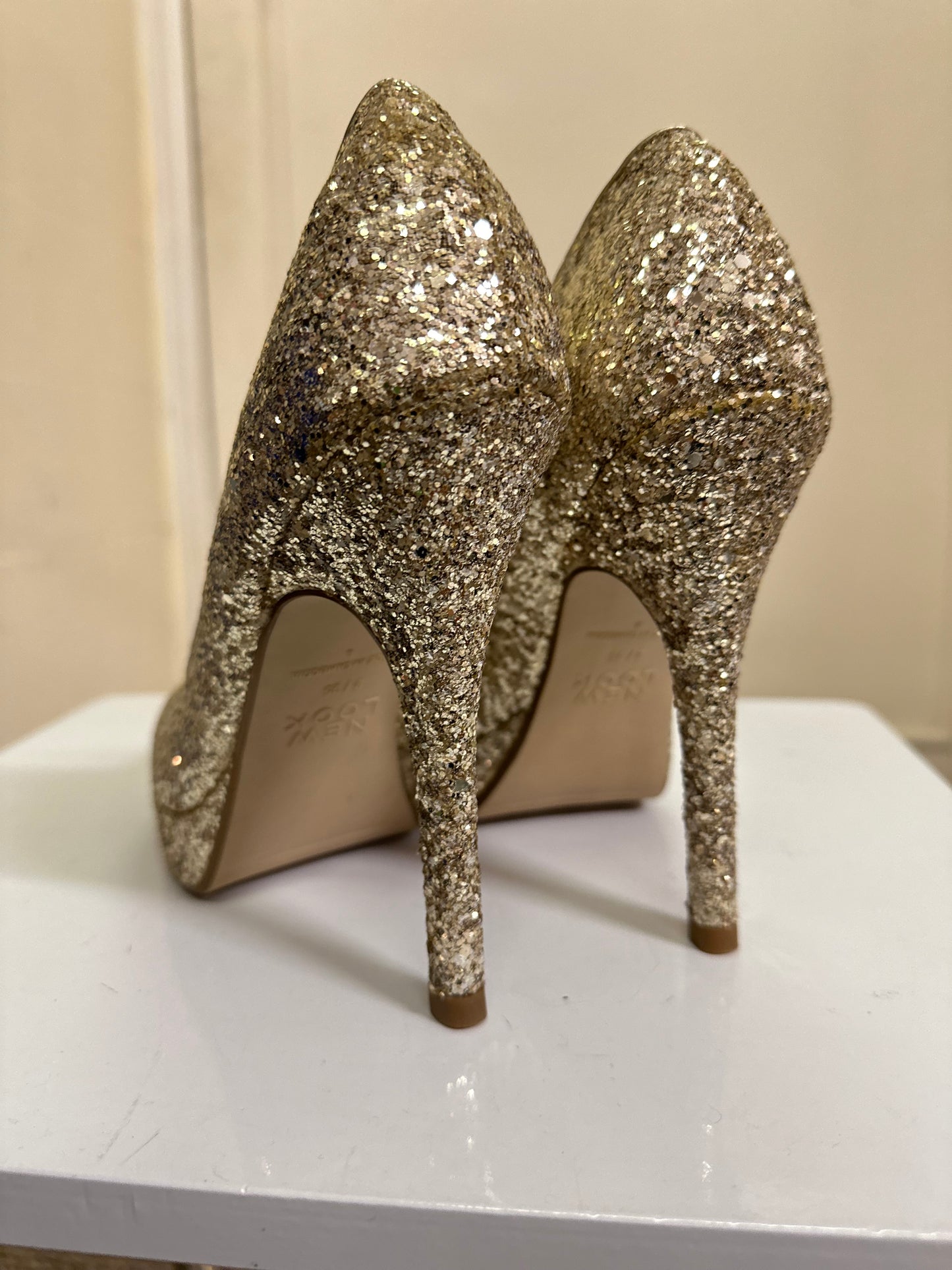 New Look Glitter Heels, New without Tags, Size 2