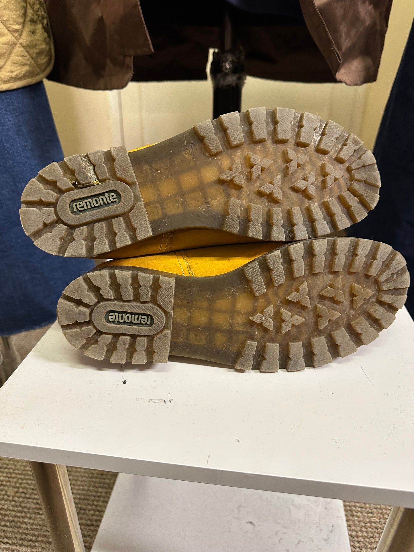 Remonte Suede Mustard Boots Size 7 (EU 41) Some marks, see last photos