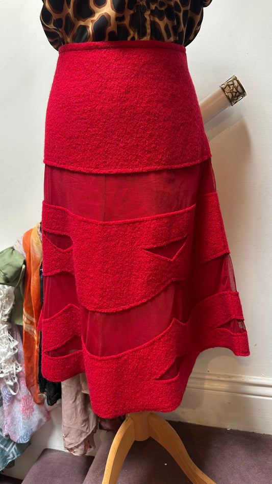 Vintage Régine of Dublin 100% Wool Skirt Size 12 (matching jacket available)