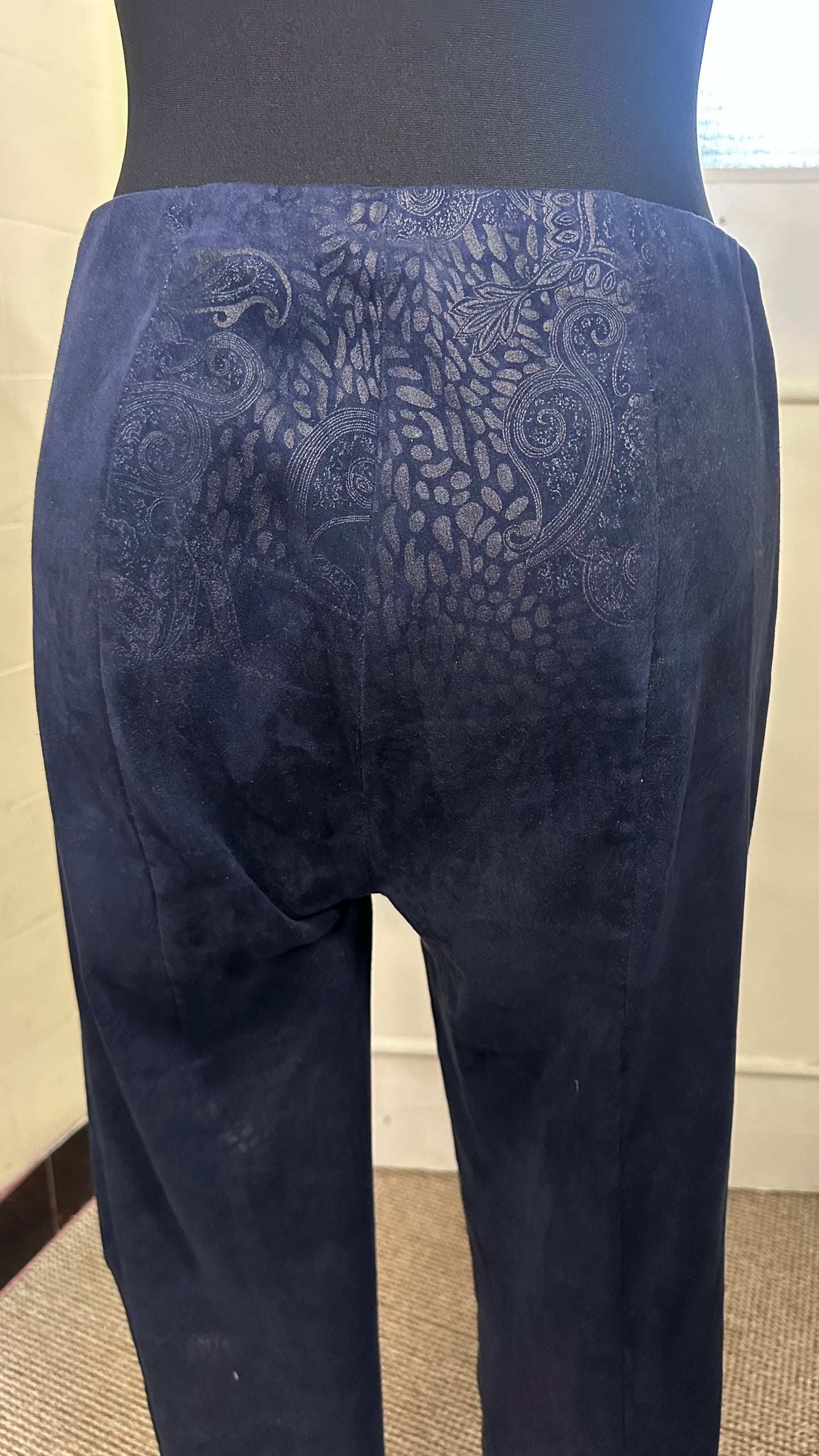 Robell Navy Stretchy Trousers Size 12