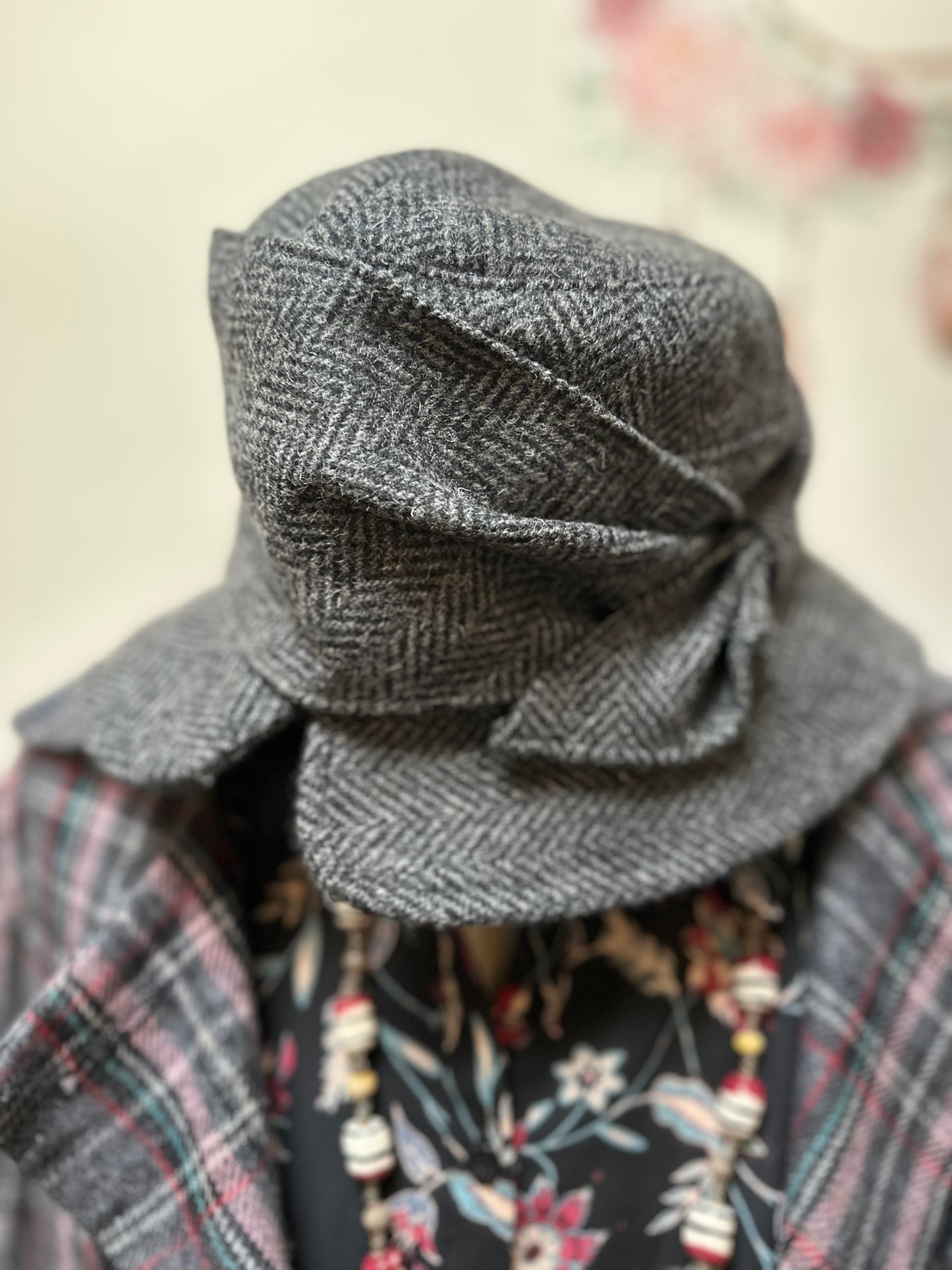Mucros Weavers Herringbone Tweed Hat Size L