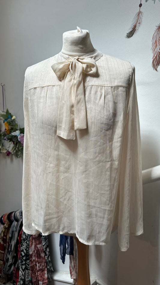 Dreams Semi-Sheer Blouse New with Tags Size S but big fitting