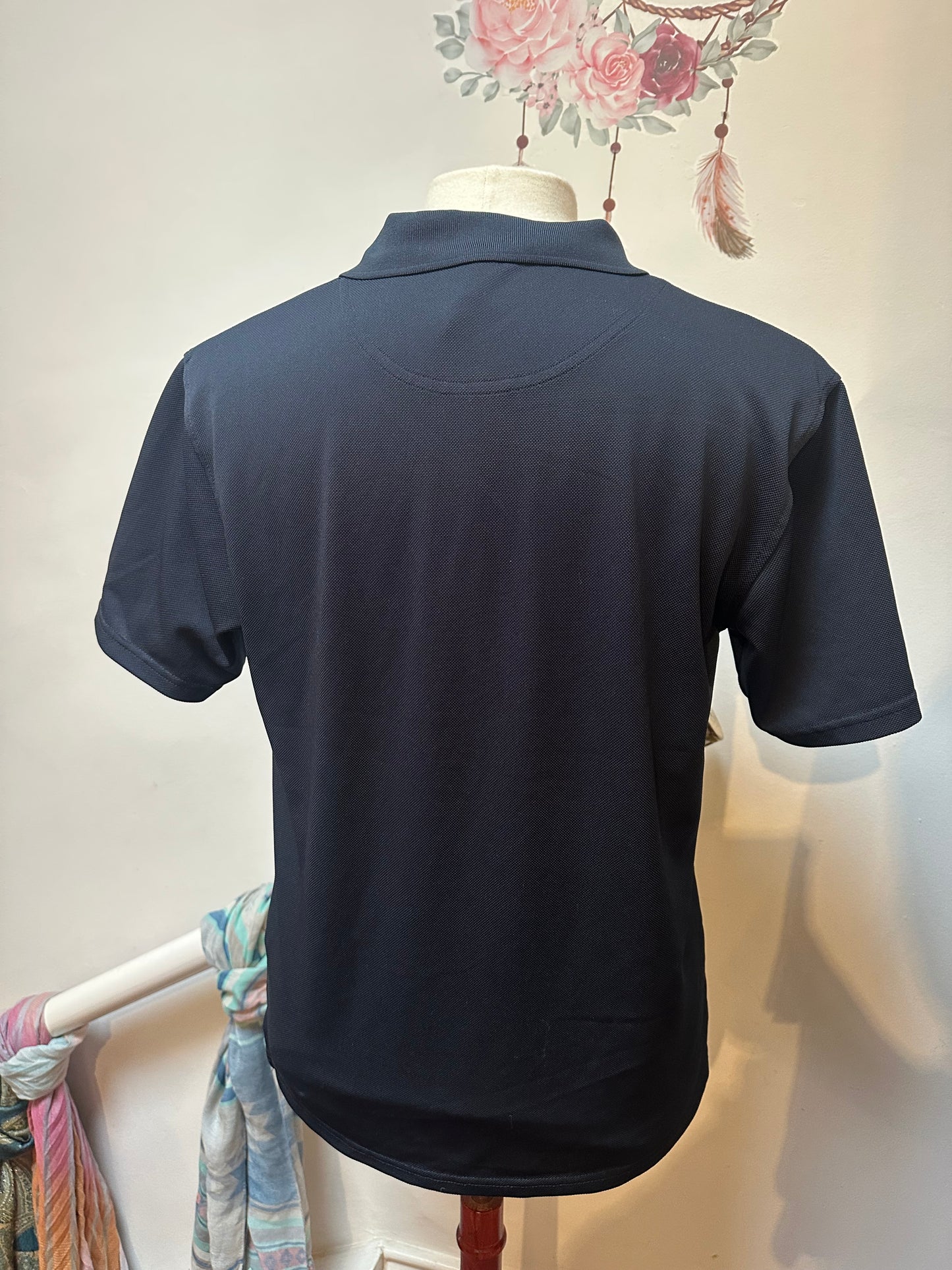 Henbury Navy Polo Shirt Size M