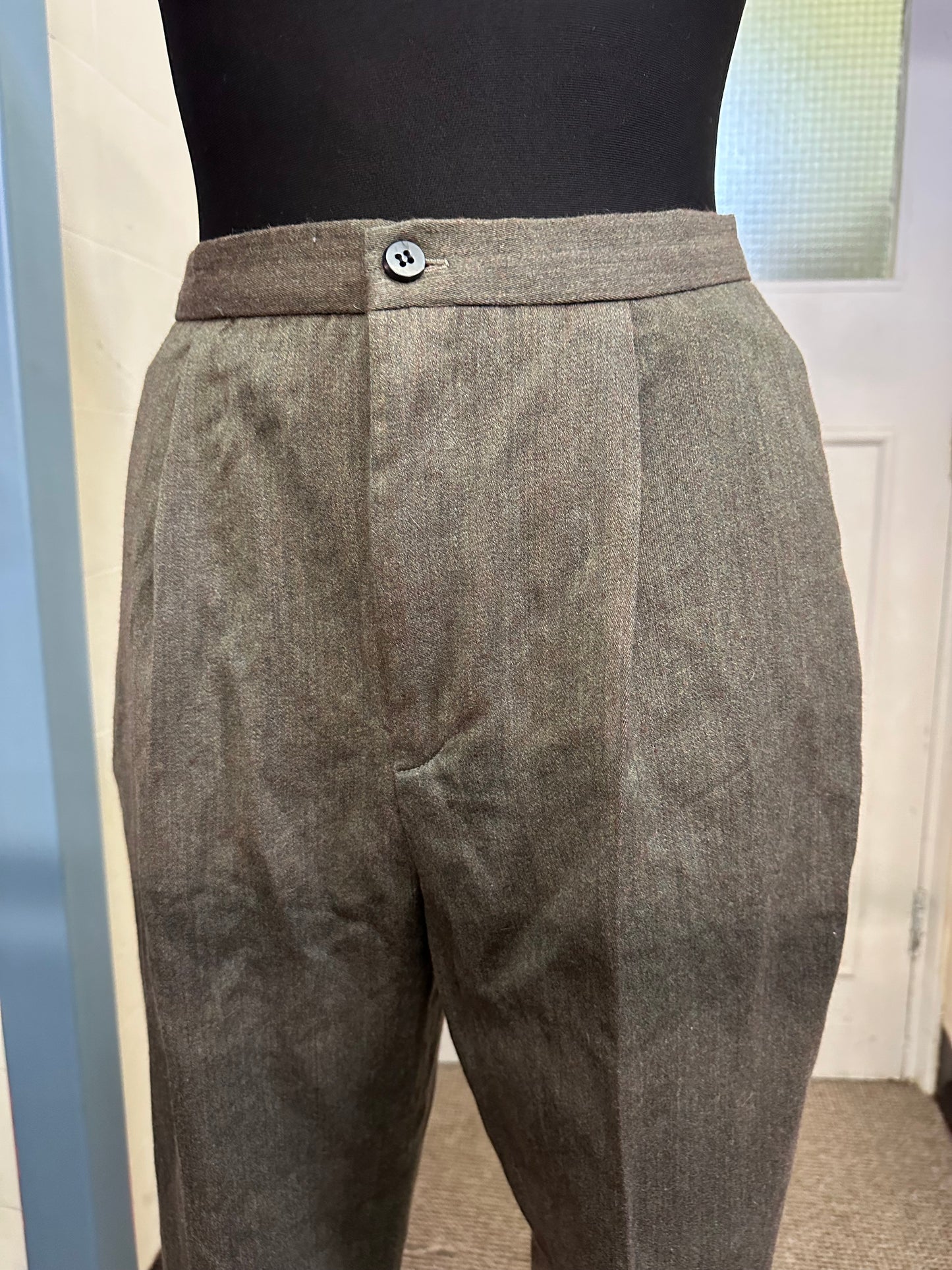Gap 100% Wool Pleated Cigar Pants Size 10