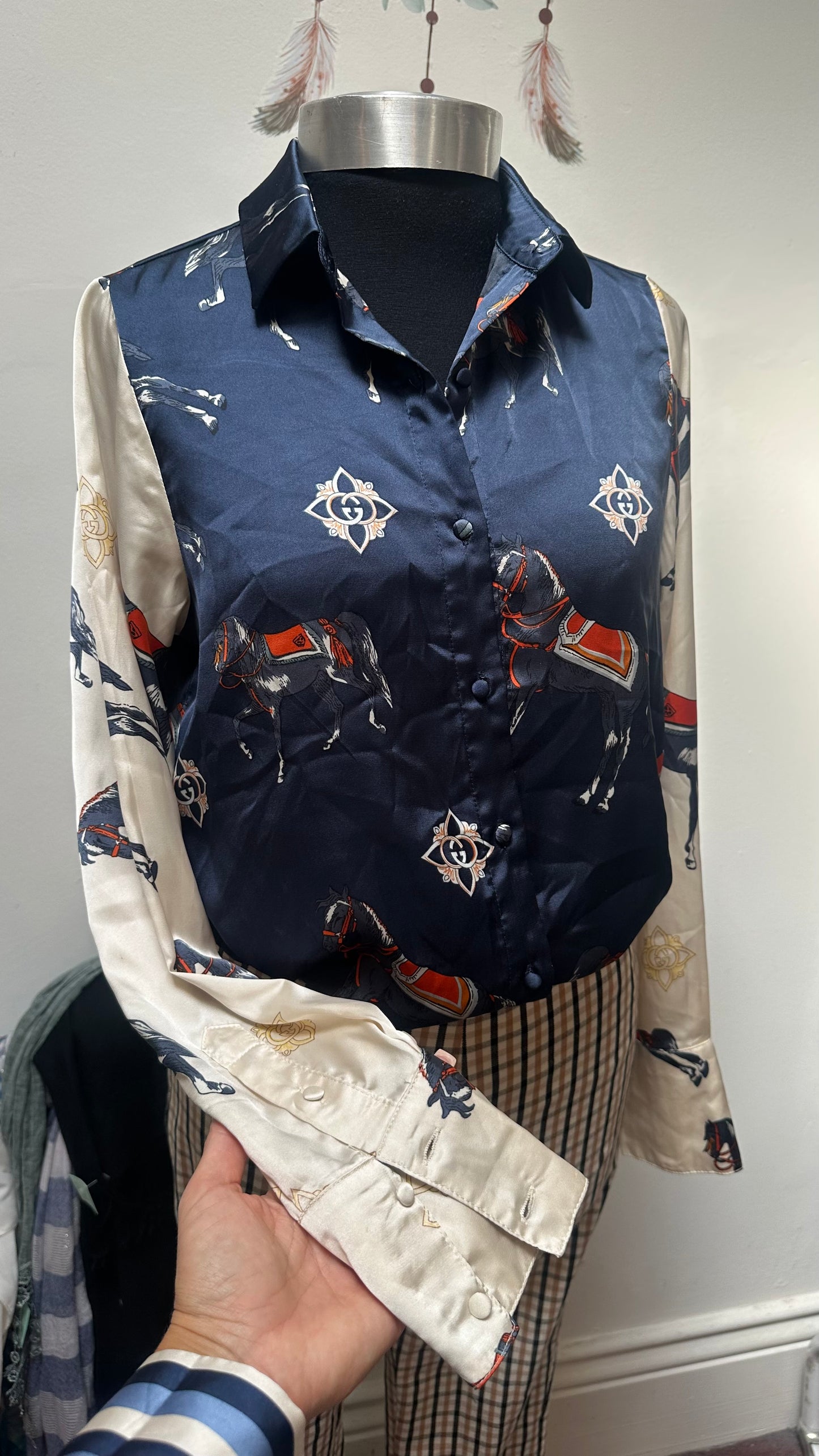 Rant & Rave Horse Blouse Size S