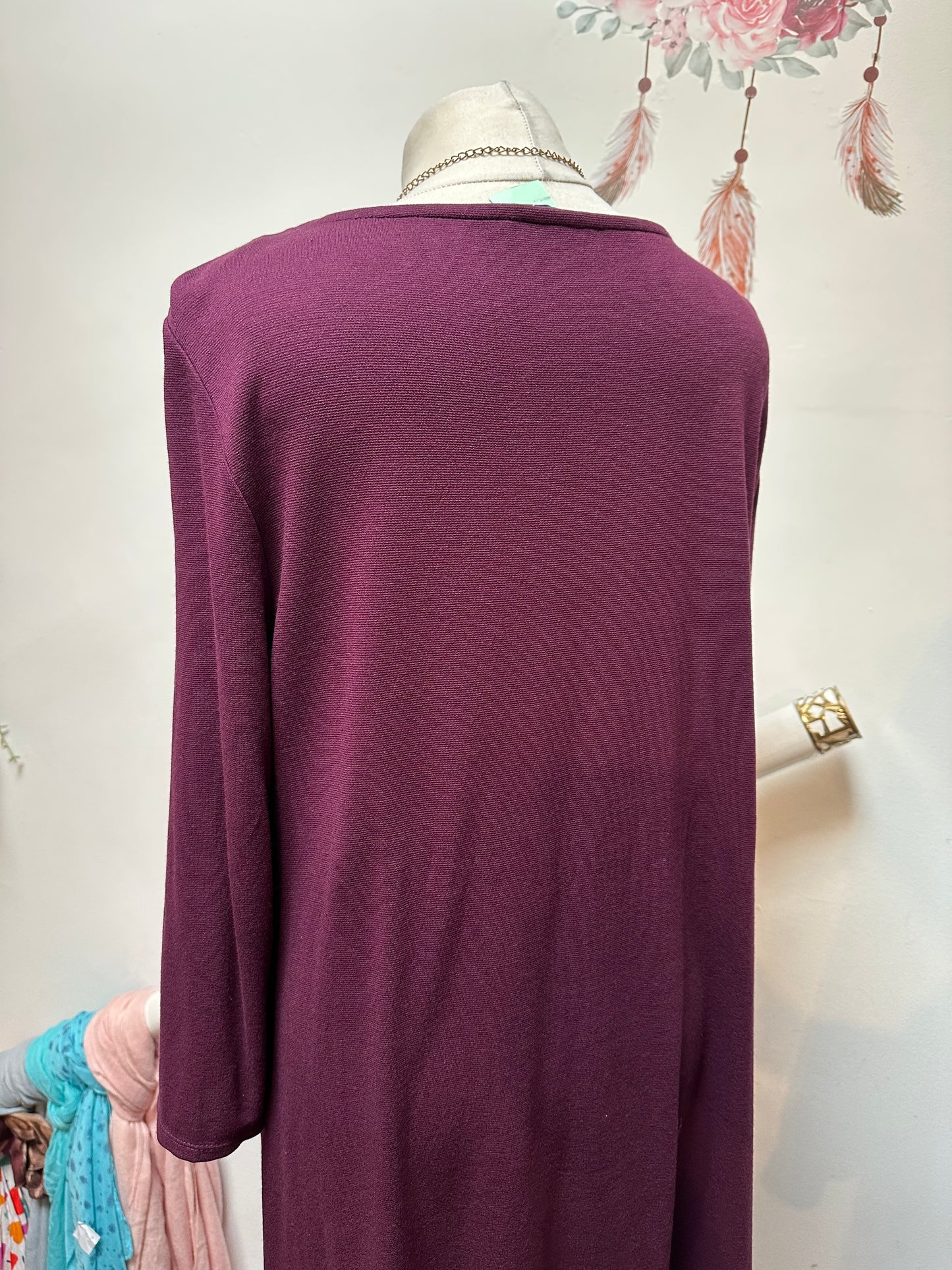 Roman Purple Dress with Pockets Size 16