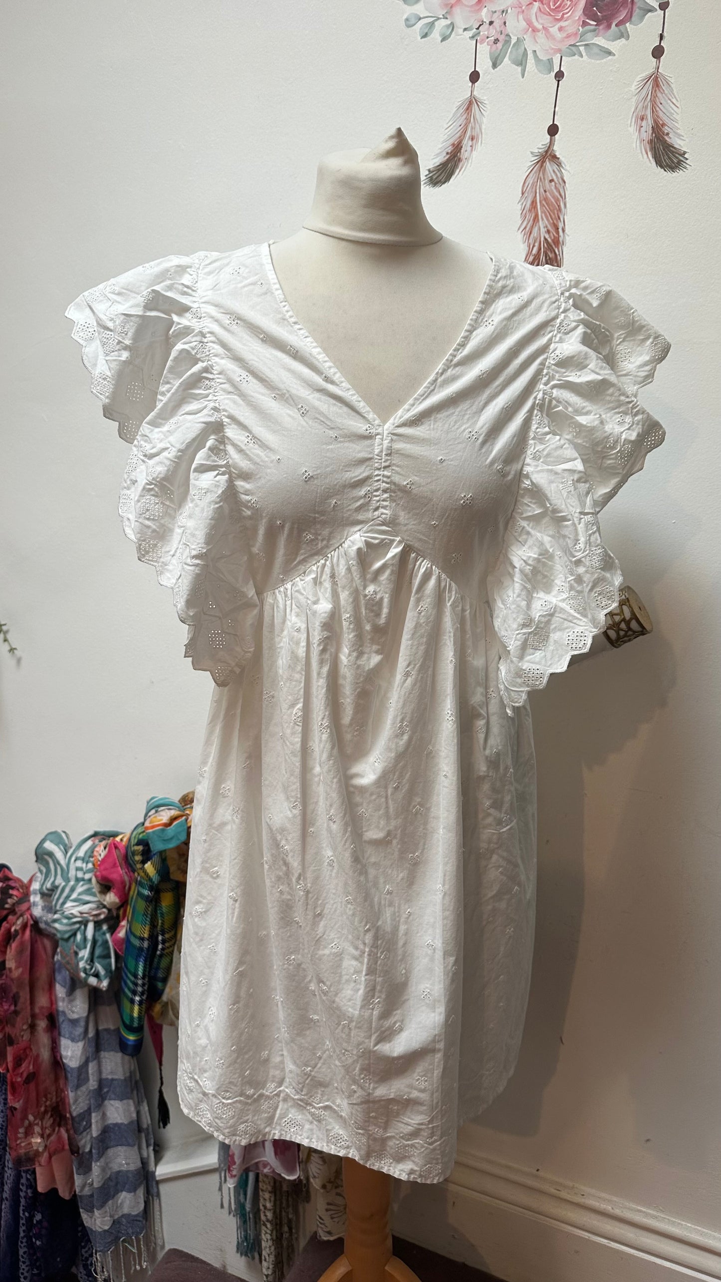 F&F 100% Cotton Fully Lined Dress Size 14