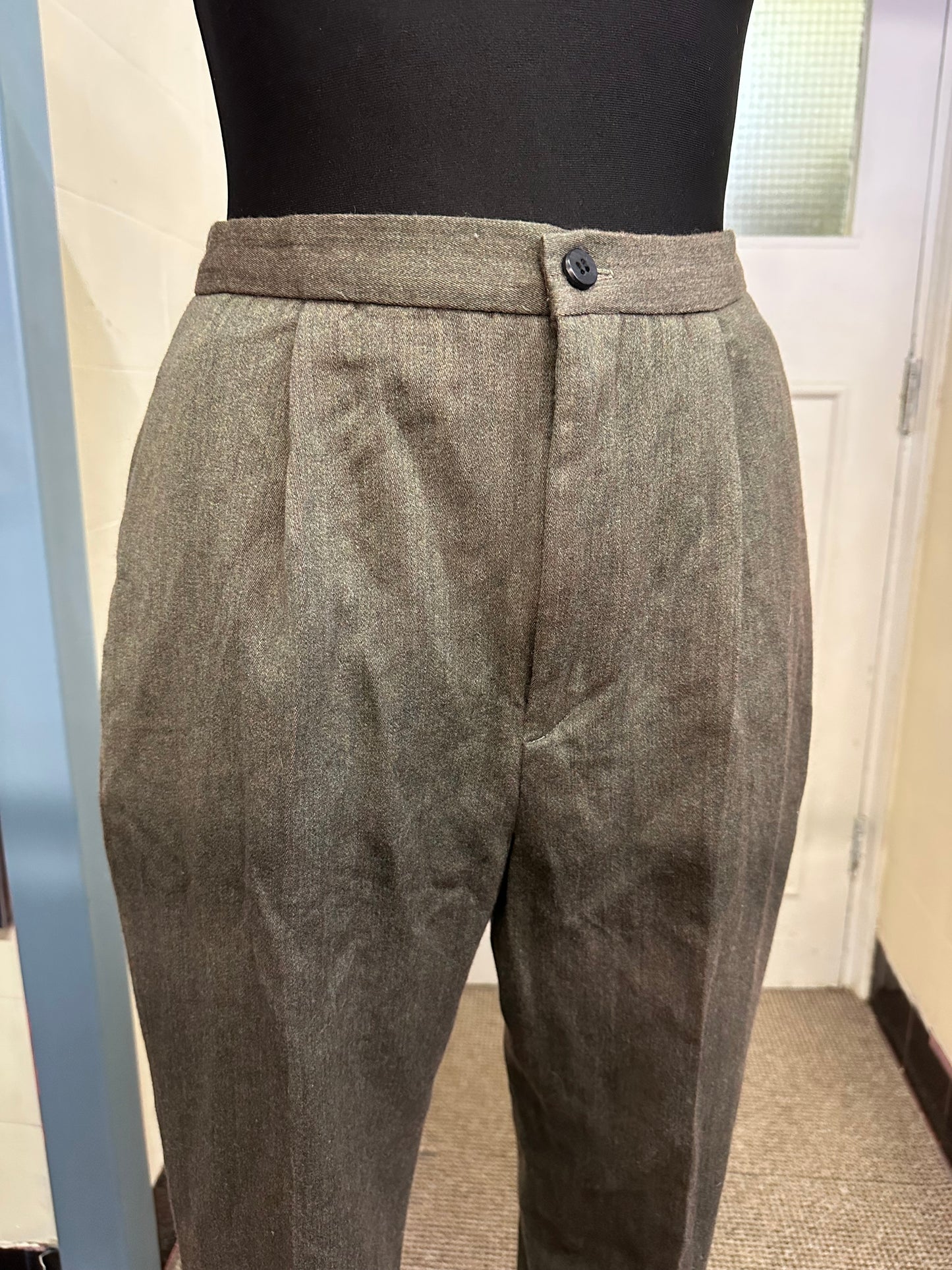 Gap 100% Wool Pleated Cigar Pants Size 10