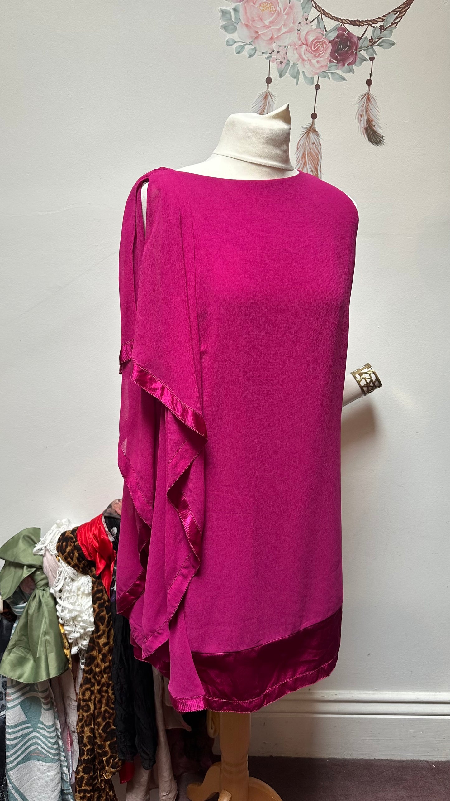 Coast Silk Trim Dress Size 14