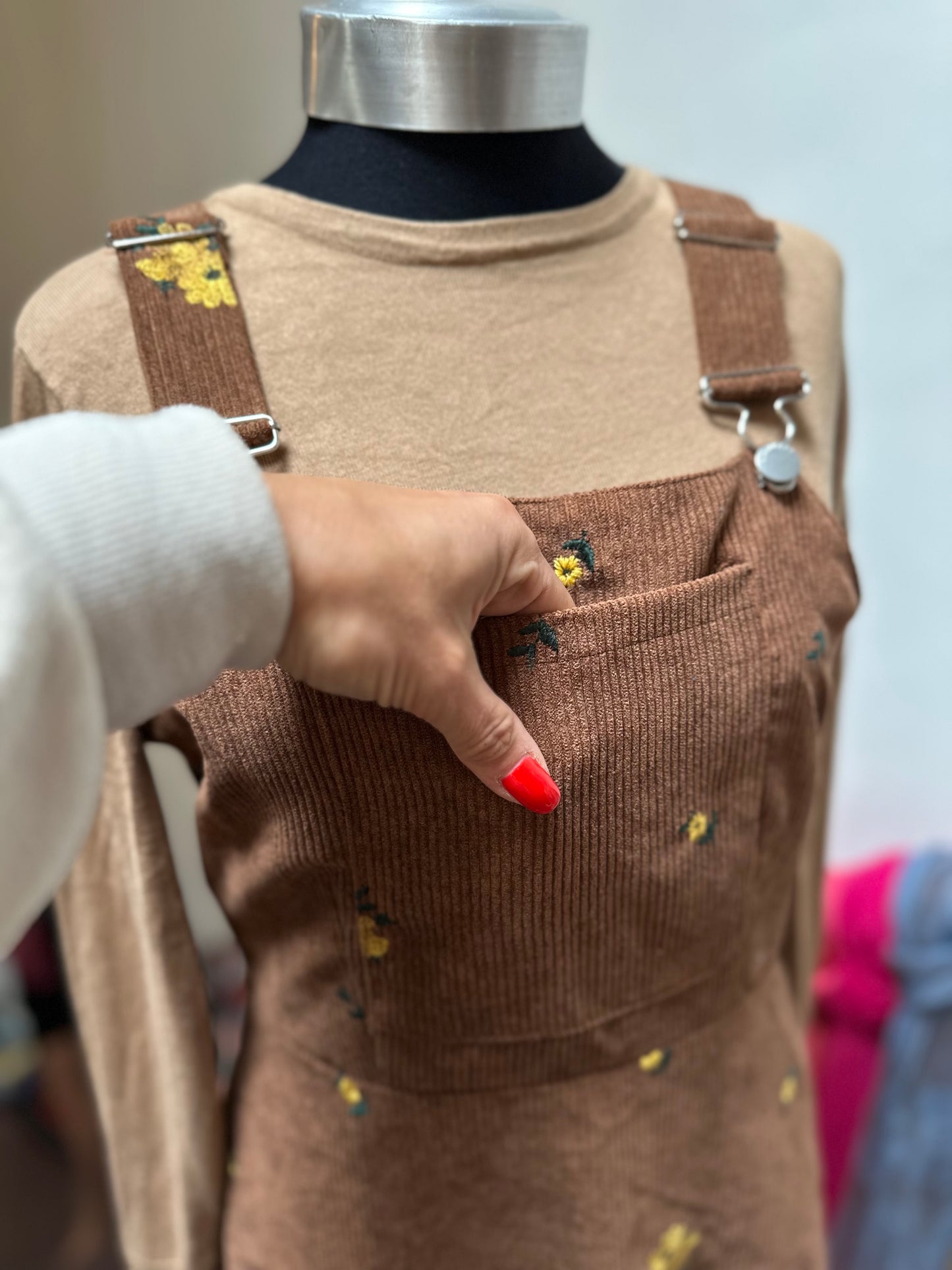 Shein Corduroy Pinafore Size M (Small Fitting)