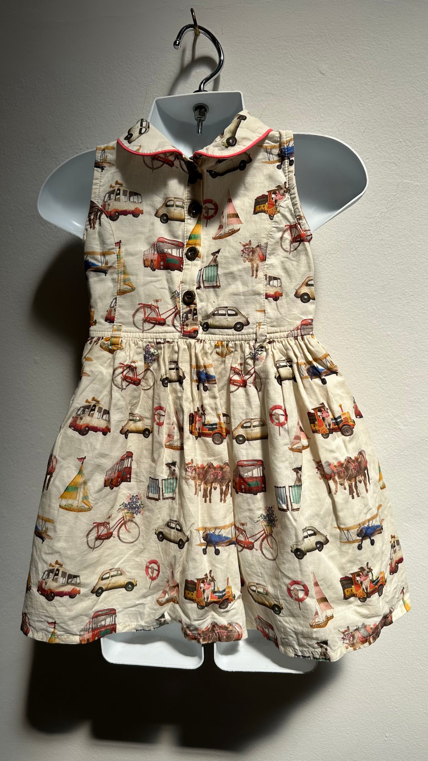 Next 100% Cotton Vehicle Dress Age 12-18m