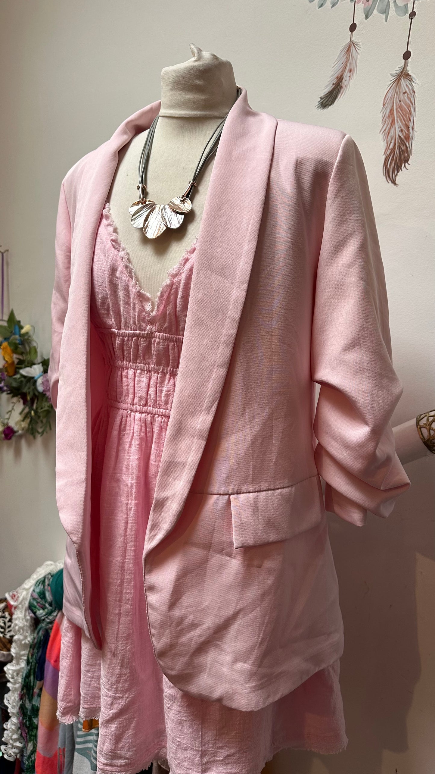 New Collection Baby Pink Blazer Size 10