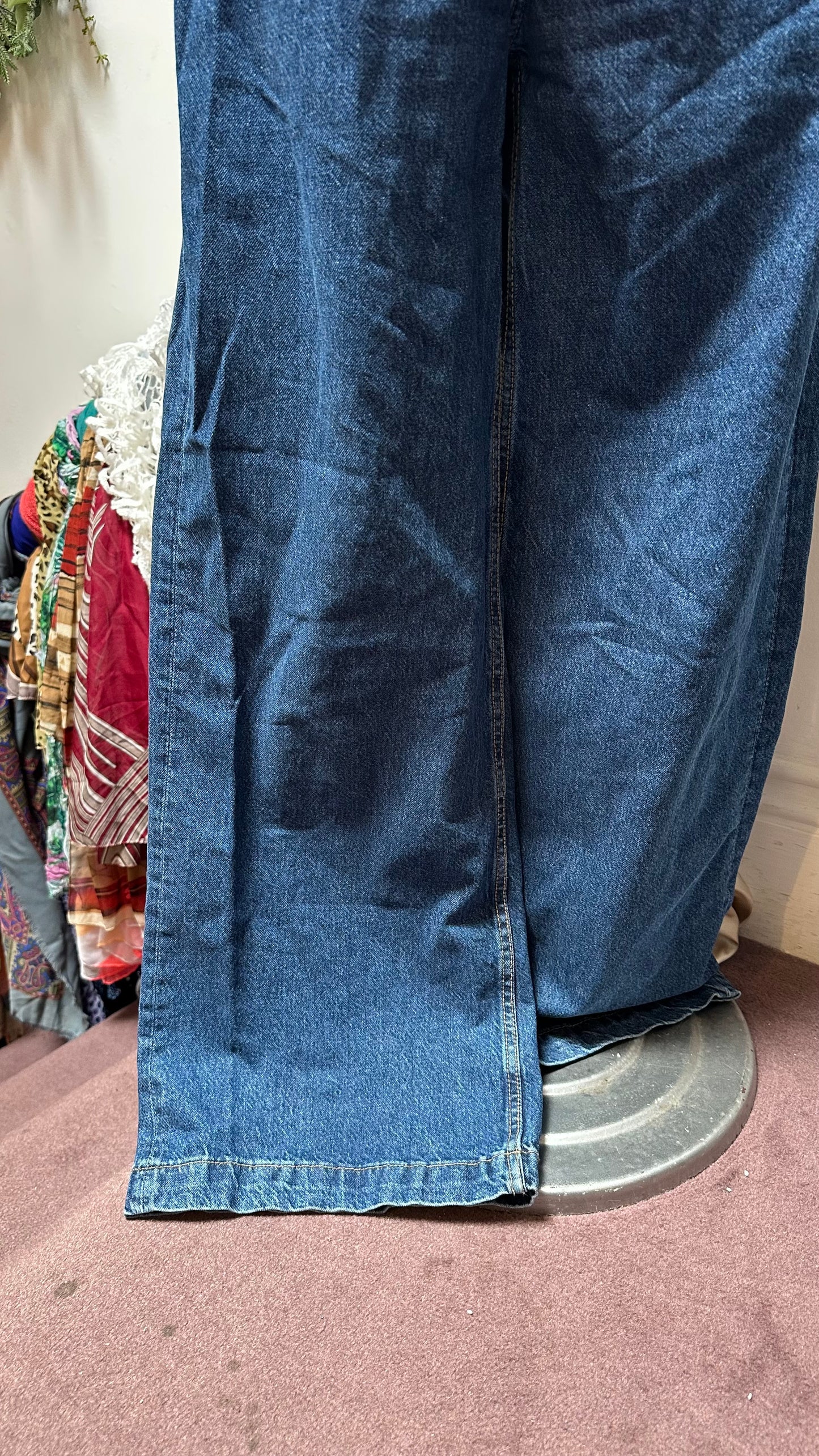 Primark Wide Leg 100% Cotton Jeans Size 8