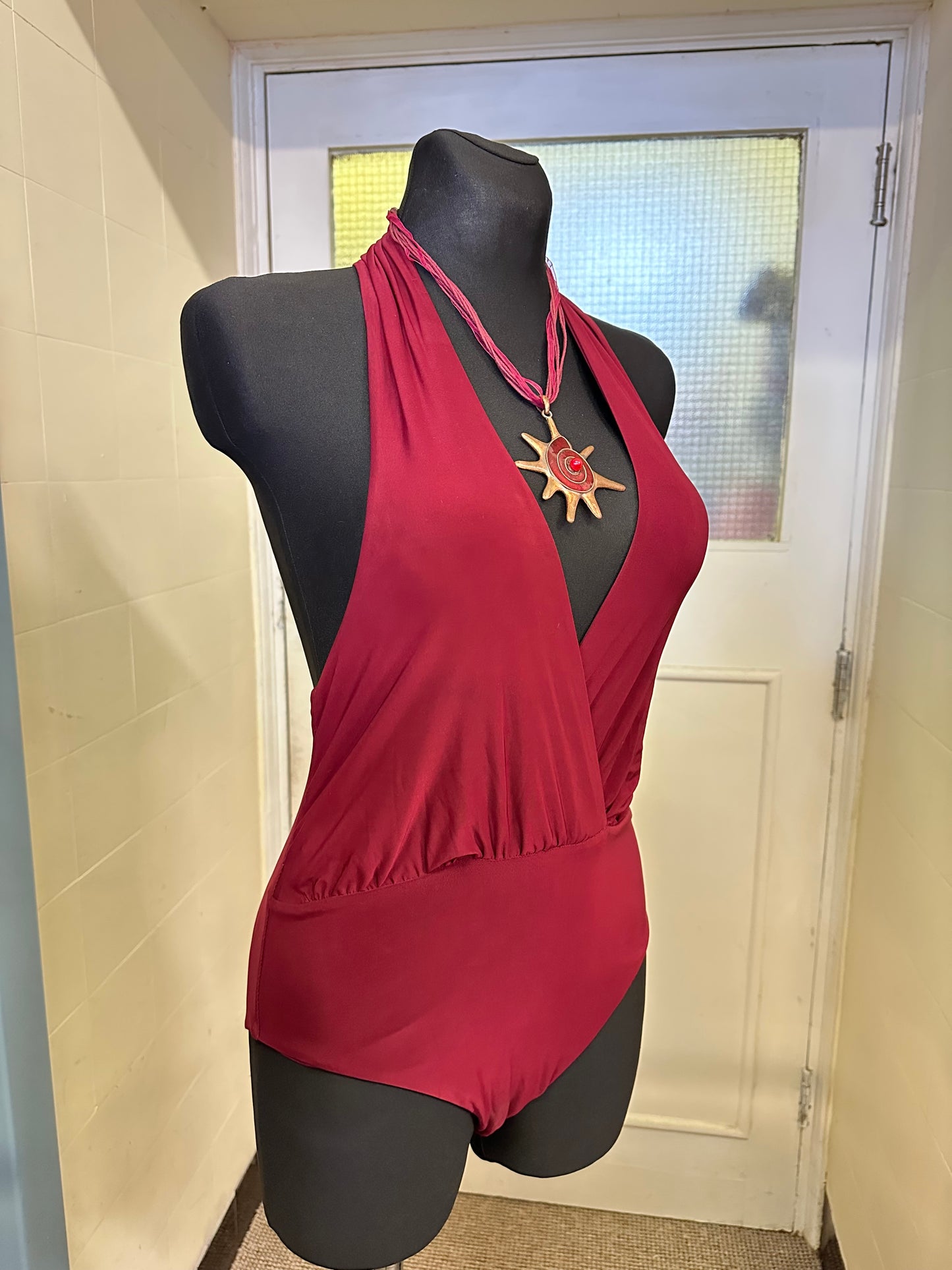 Godiva Burgundy Bodysuit Size S