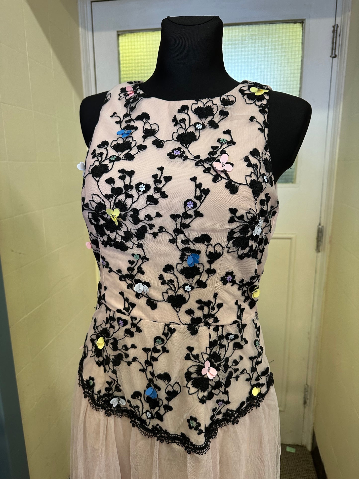 Little Mistress Nude Occasion Wear Dress Size 12