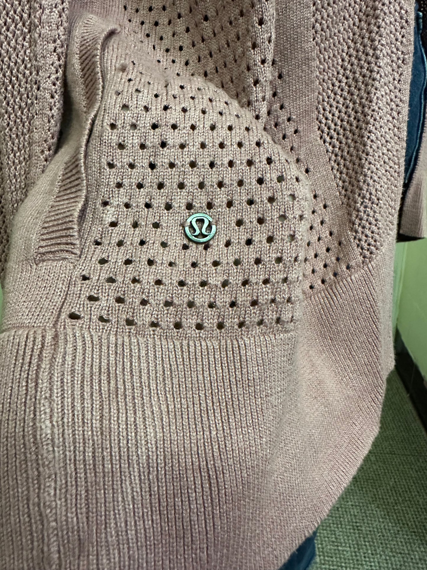 Lululemon Blush Pink Open Back Hooded Cardigan Size S