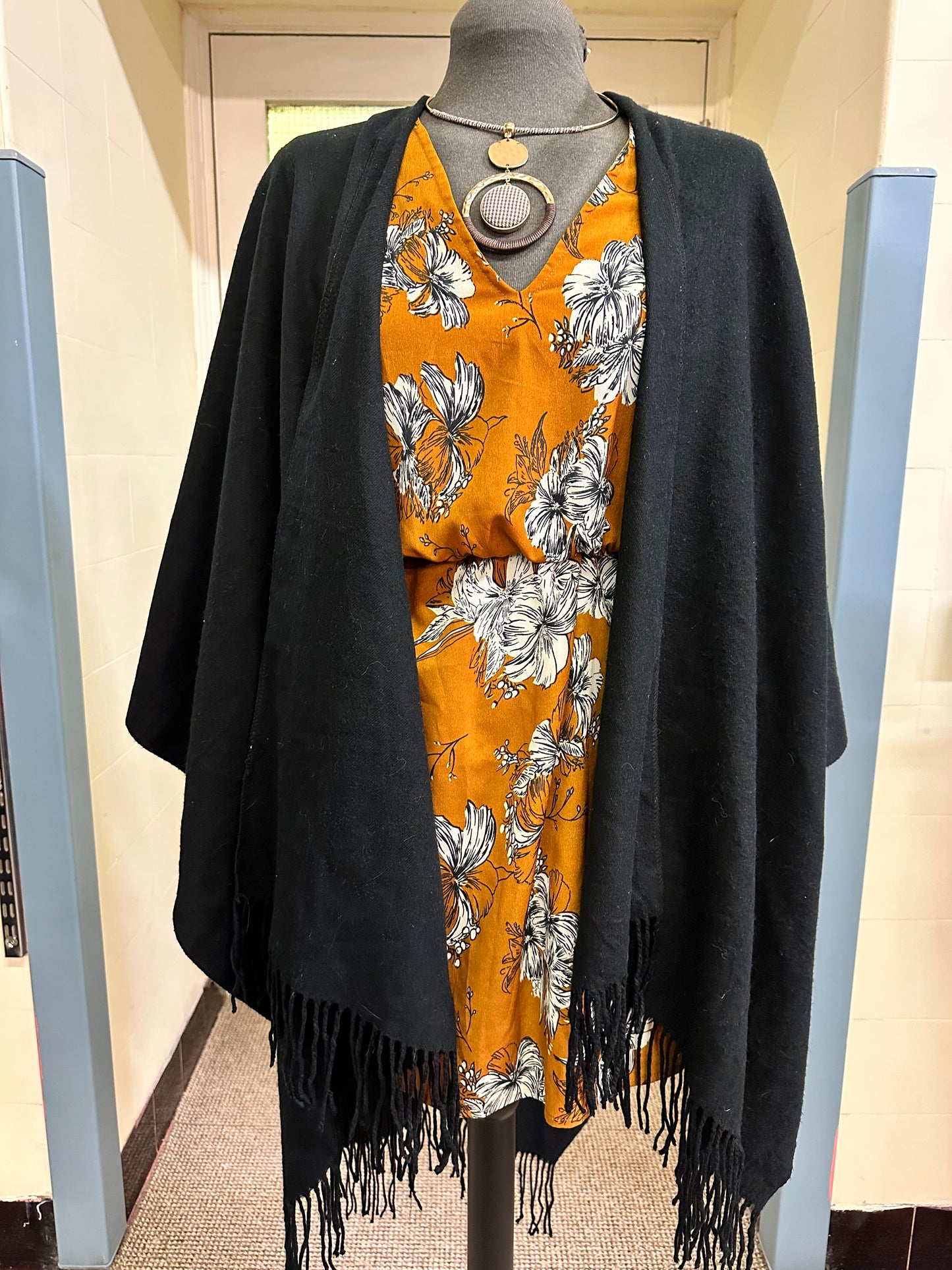 Fringed Poncho, one size