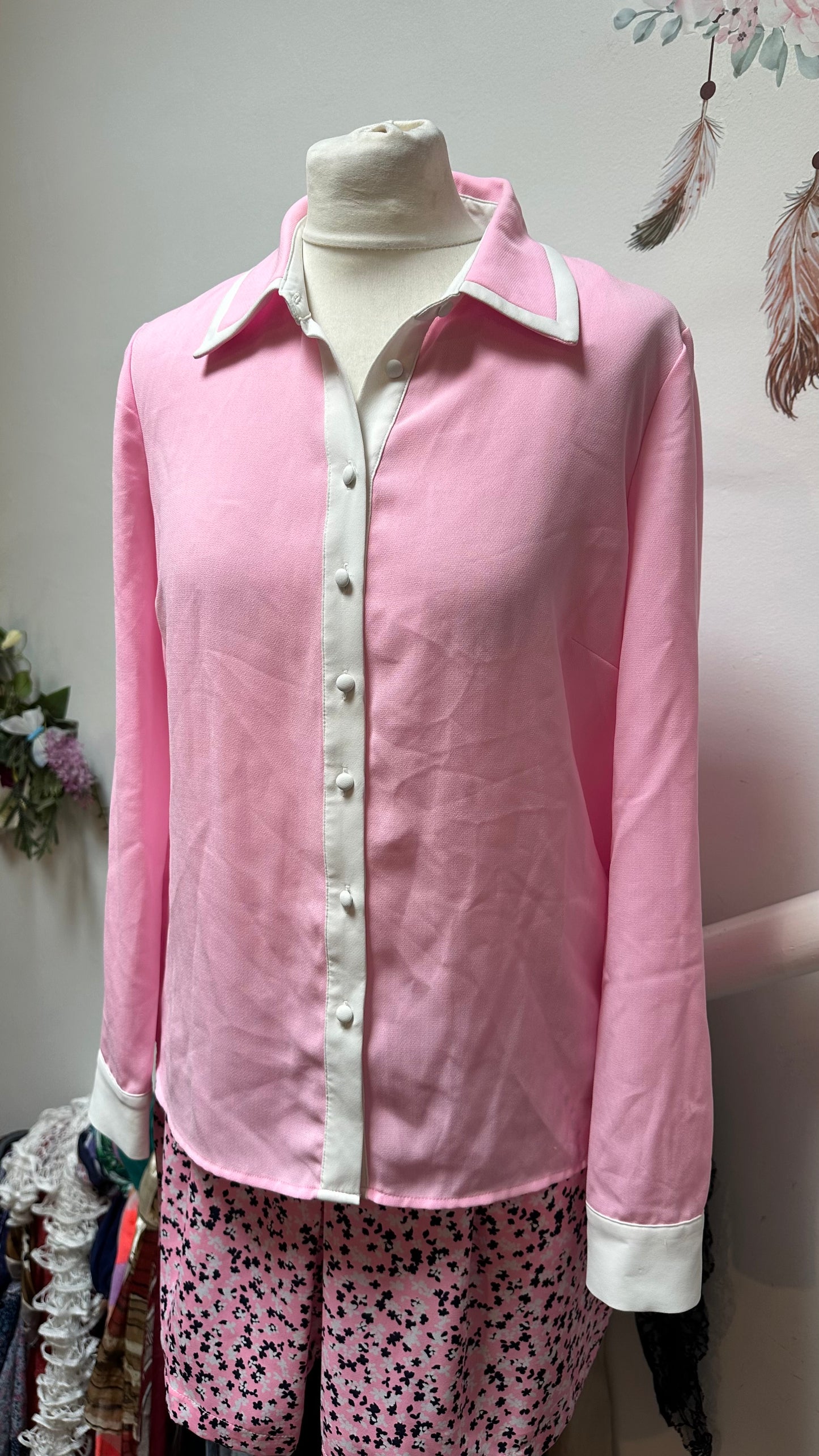 Savida Pink Blouse Size M
