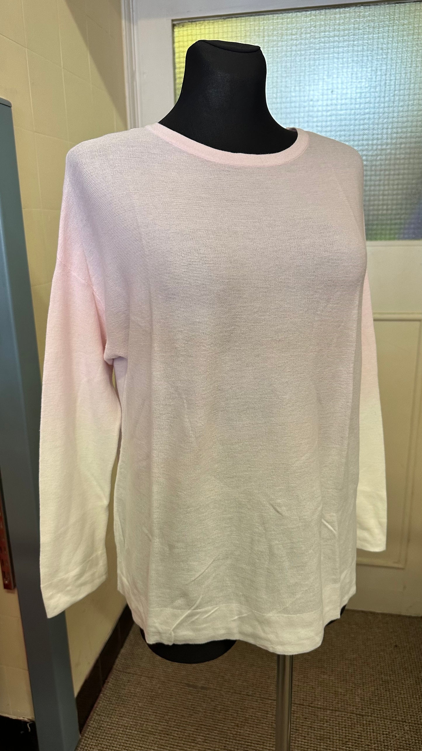 Gerry Weber Edition Pink Ombré 100% Cotton Sweater Best Fit Size M