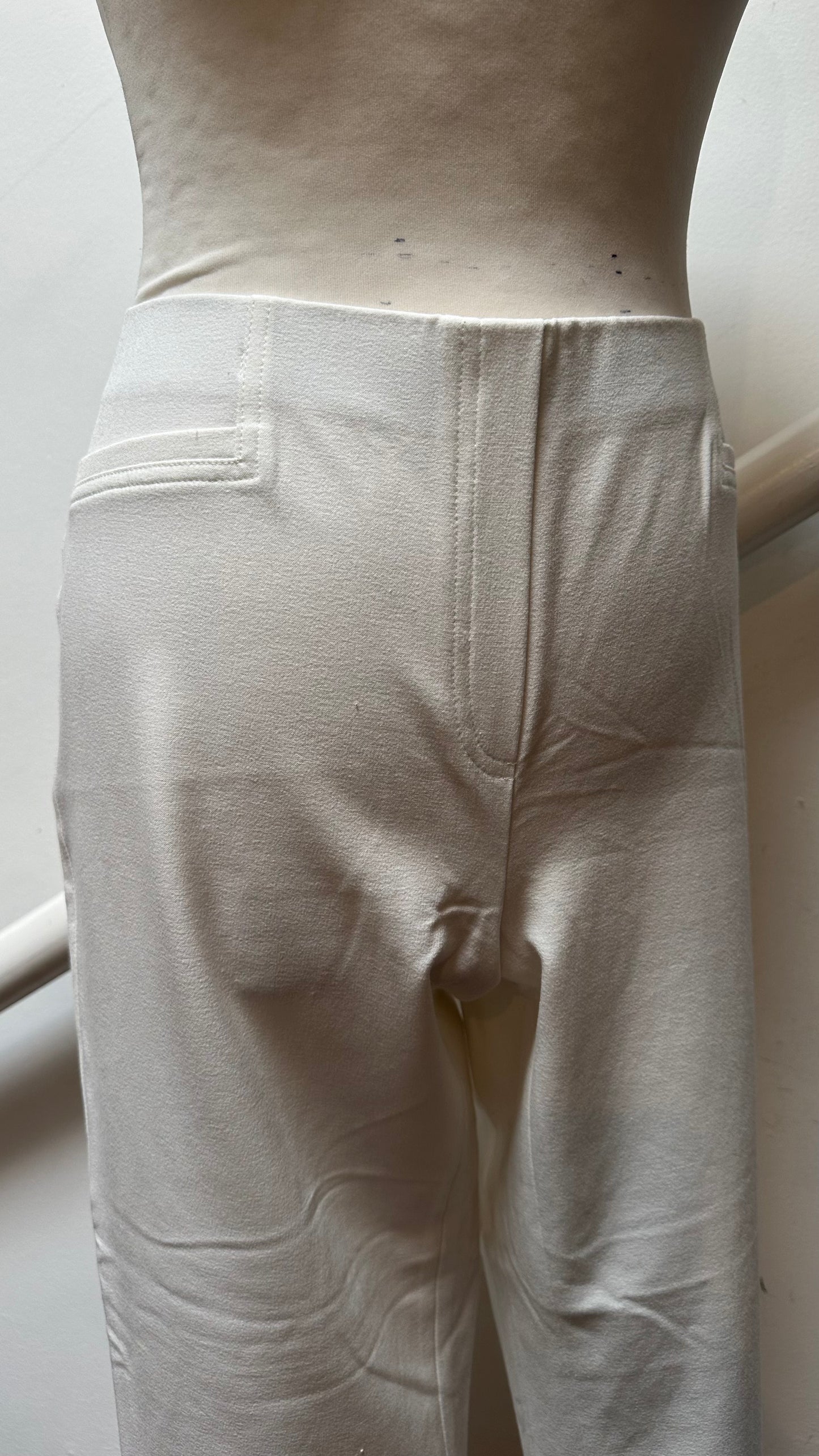 Robell White Stretchy Trousers Size 14
