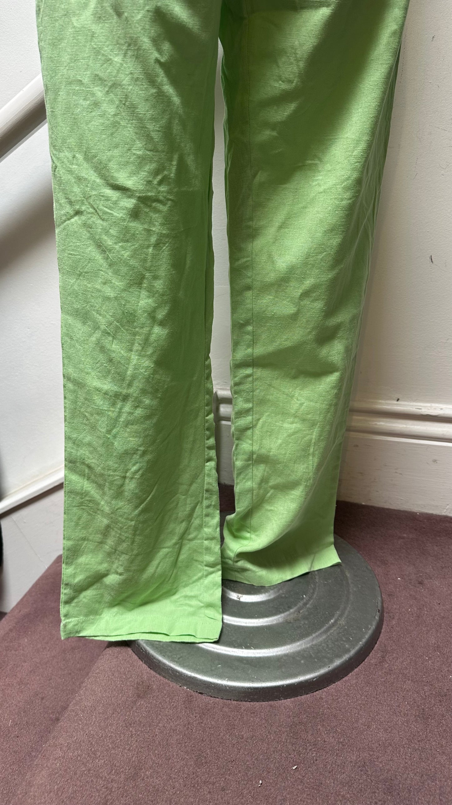 Pretty Little Thing Green Trousers Size 8 100% Cotton