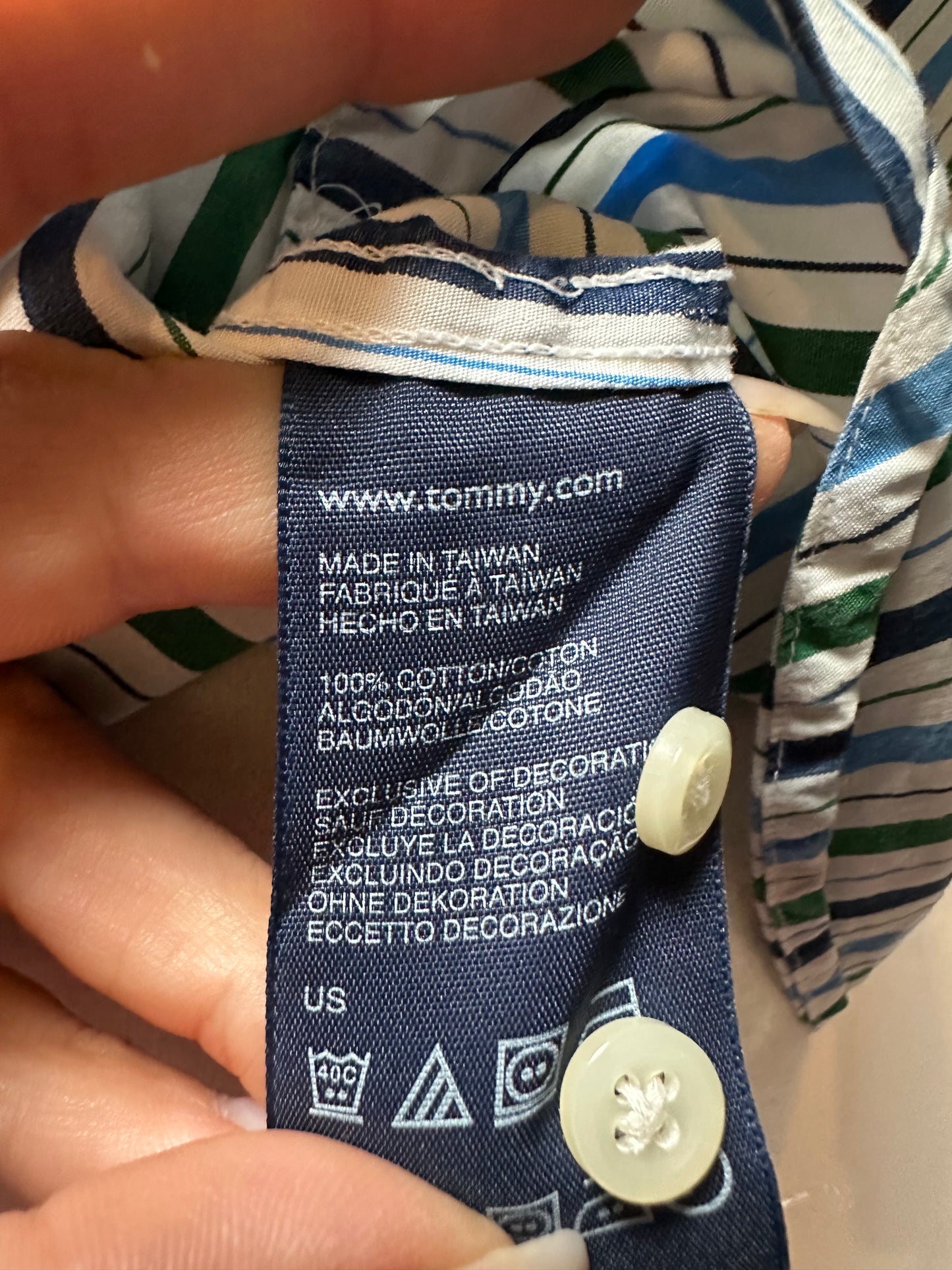 Designer 100% Cotton Tommy Hilfiger Shirt Size L