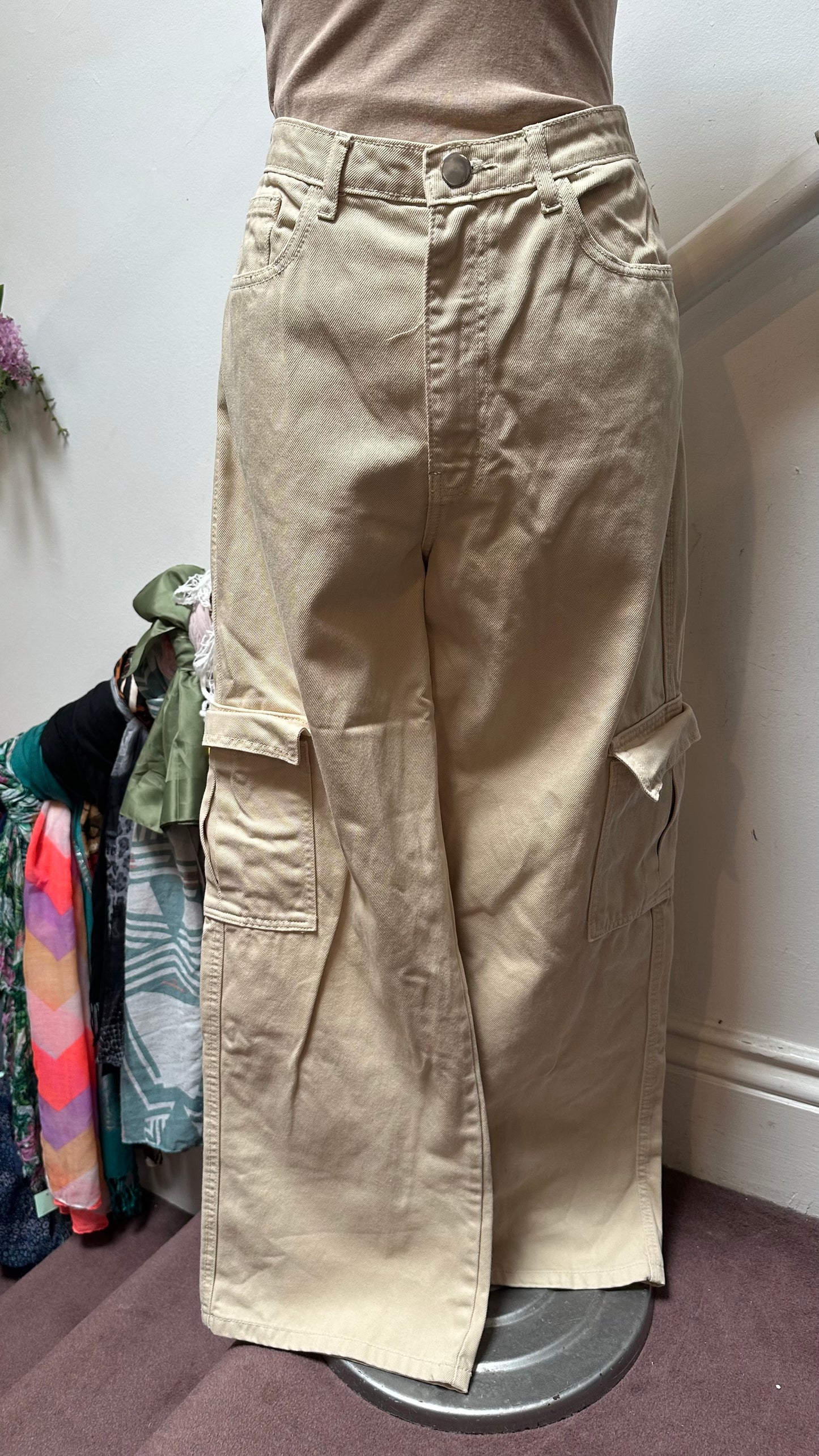 I Saw It First Cream Wide Leg Combats Size 12