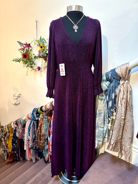 Kate & Pippa Purple Sparkle Dress New with Tags Size S but will fit Size 12