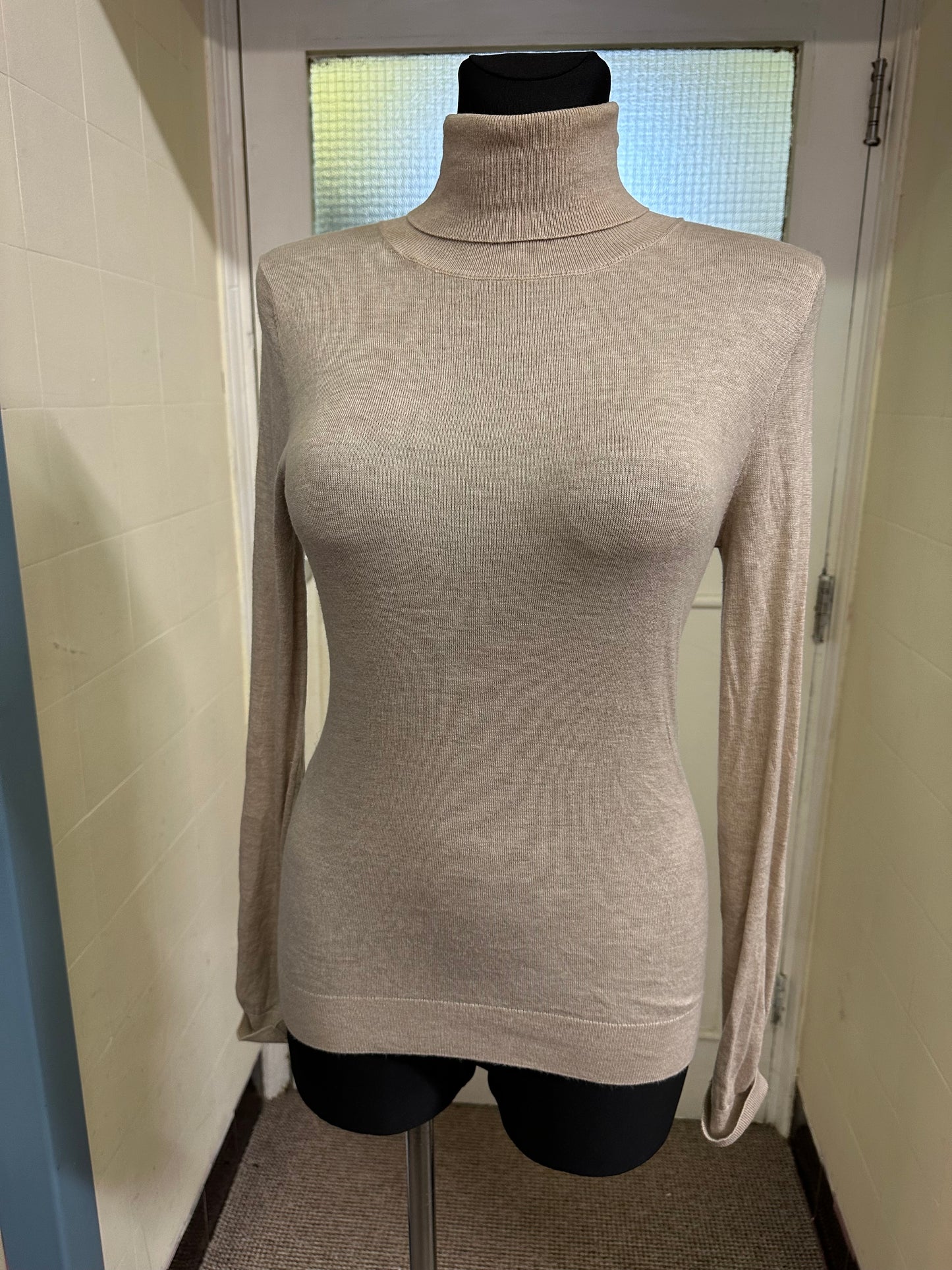 Mango Beige Turtle Neck Size S