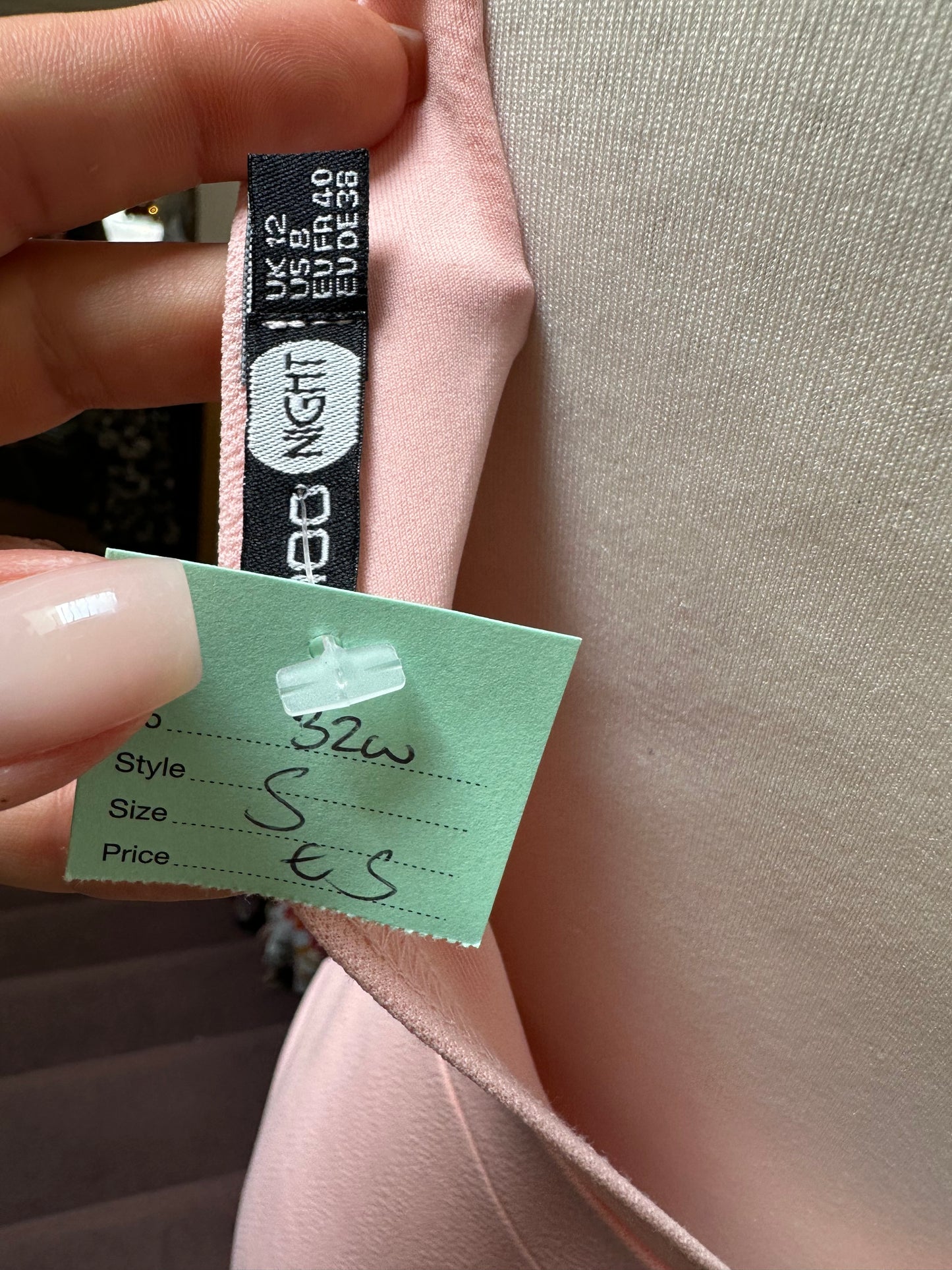 Boohoo Blush Pink Mermaid Dress Size S