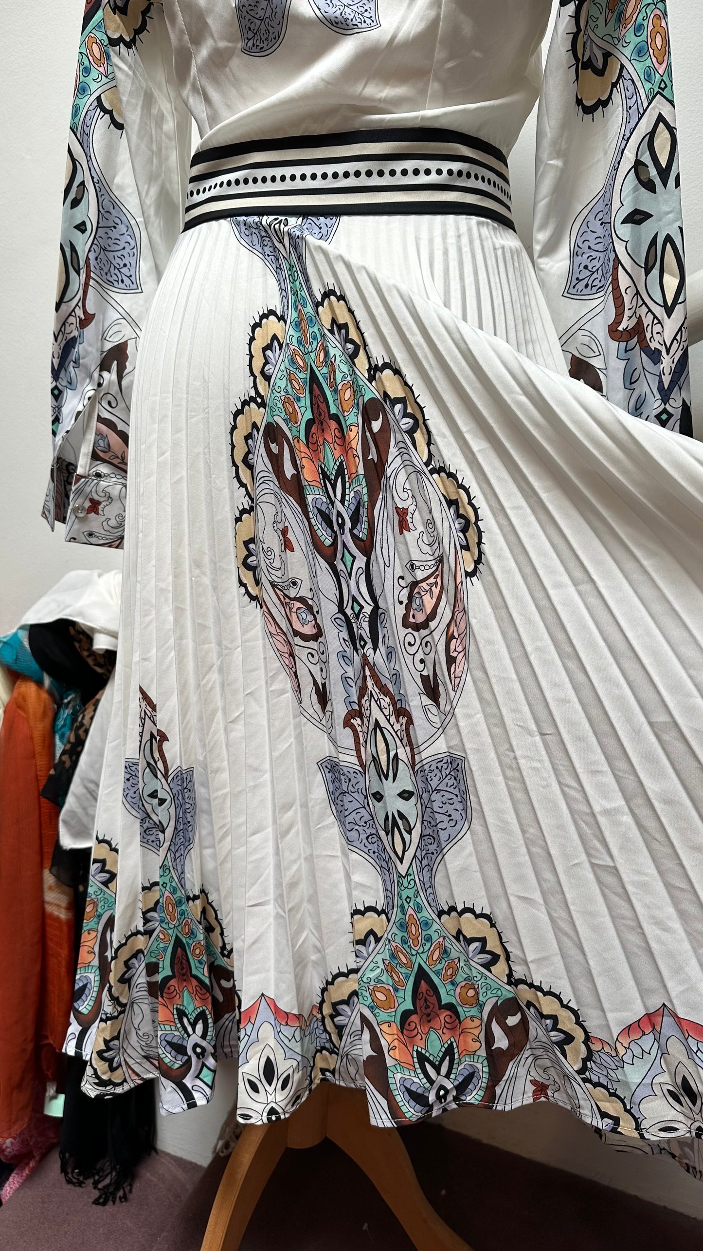 Lily McBee Pliseé Dress Size S