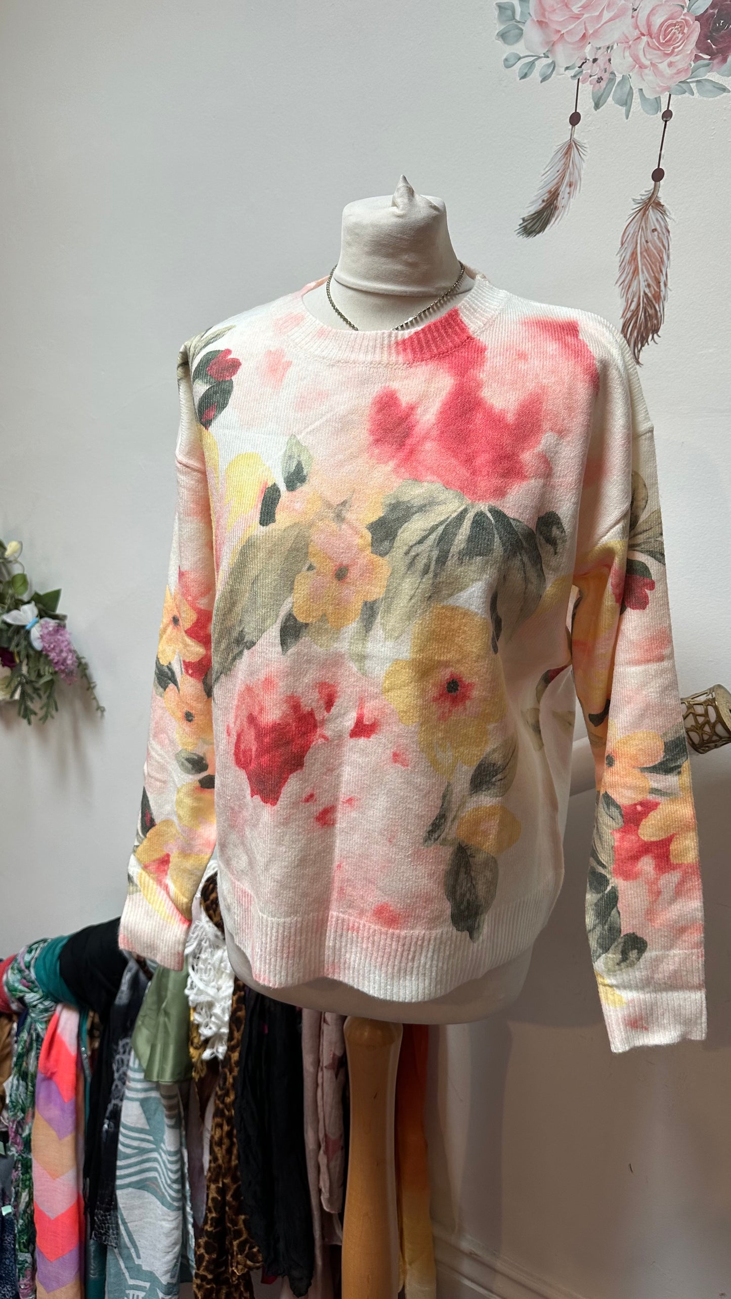 Floral Sweater Size M