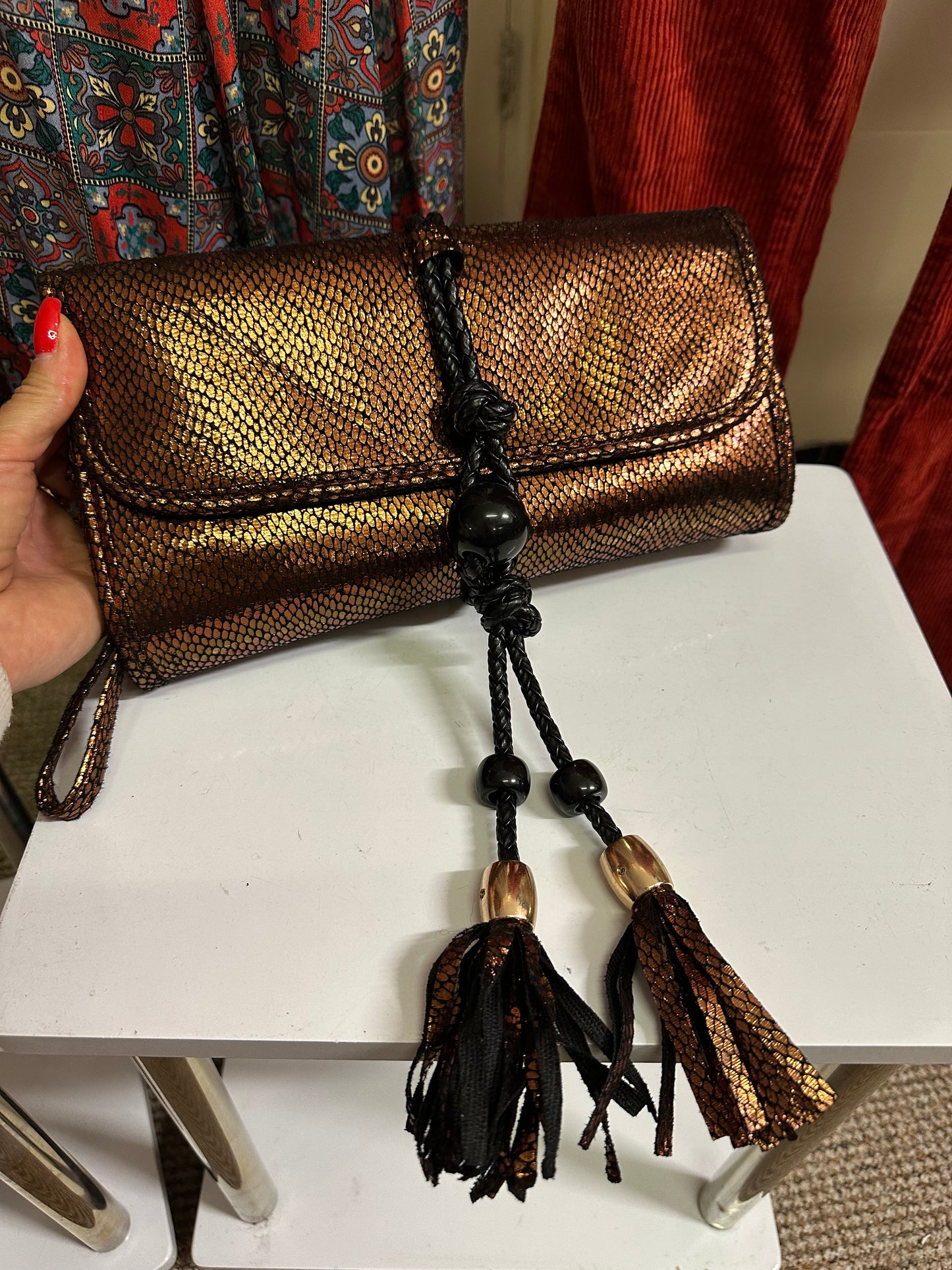 Bronze Clutch New with Tags
