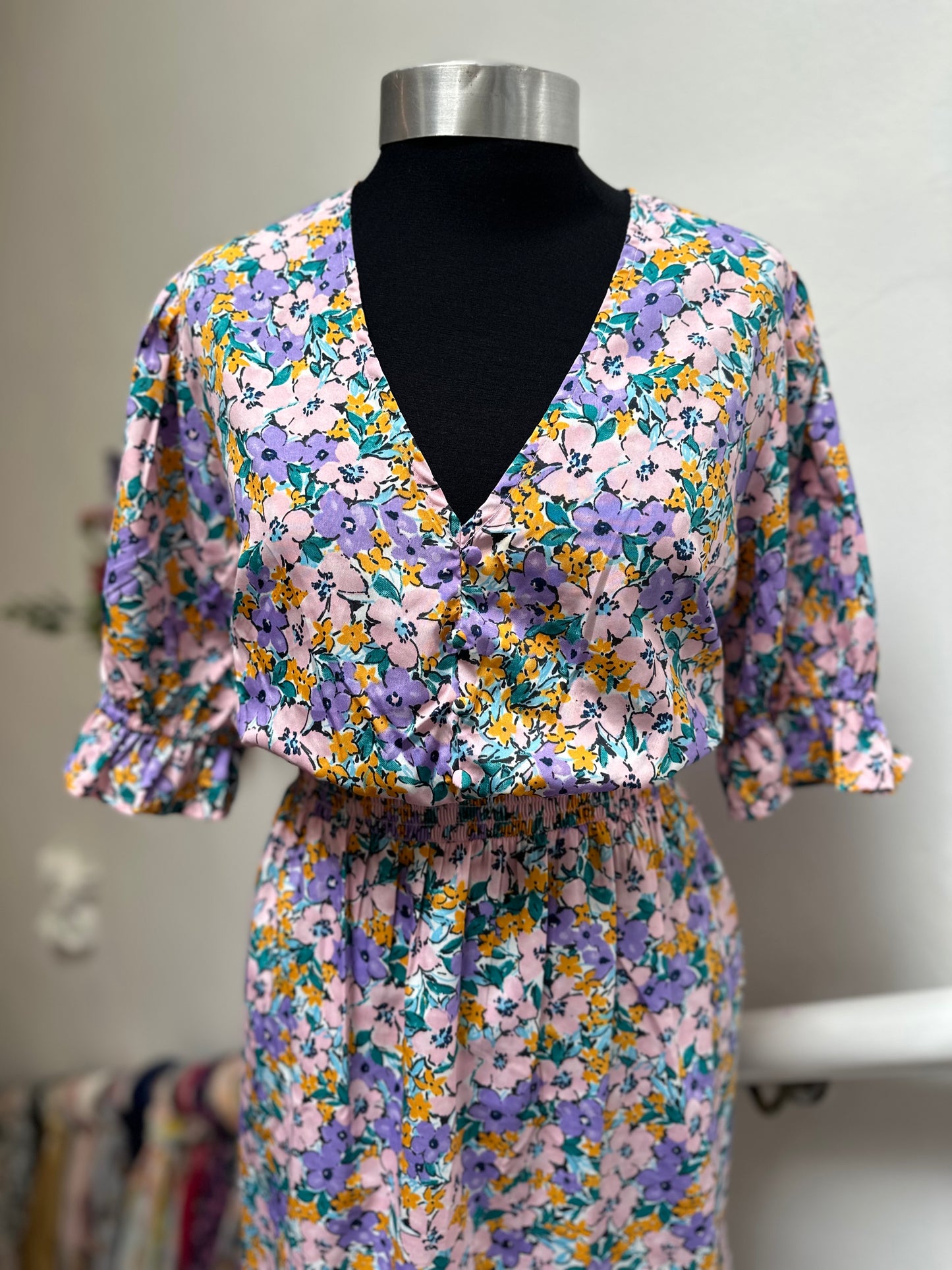 Limited Collection Floral Dress, Size 16, Stretchy Waist