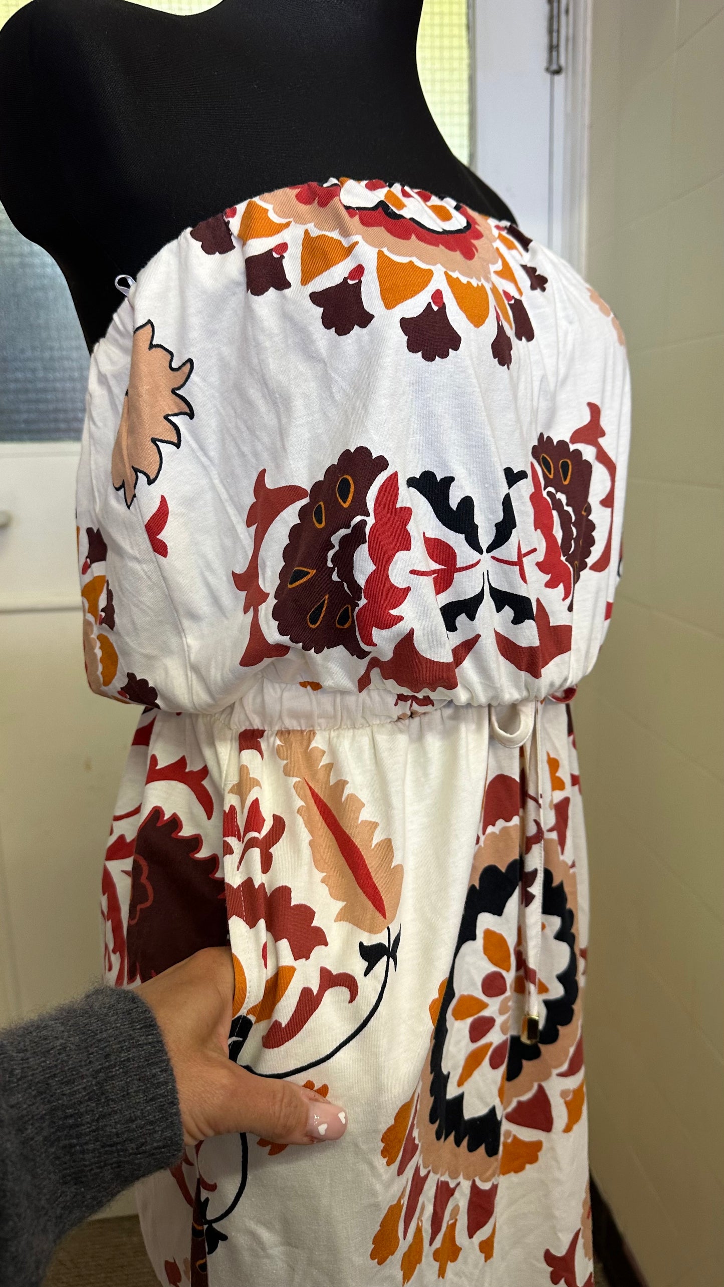 Next Strapless 100% Cotton Dress with Pockets Size 12