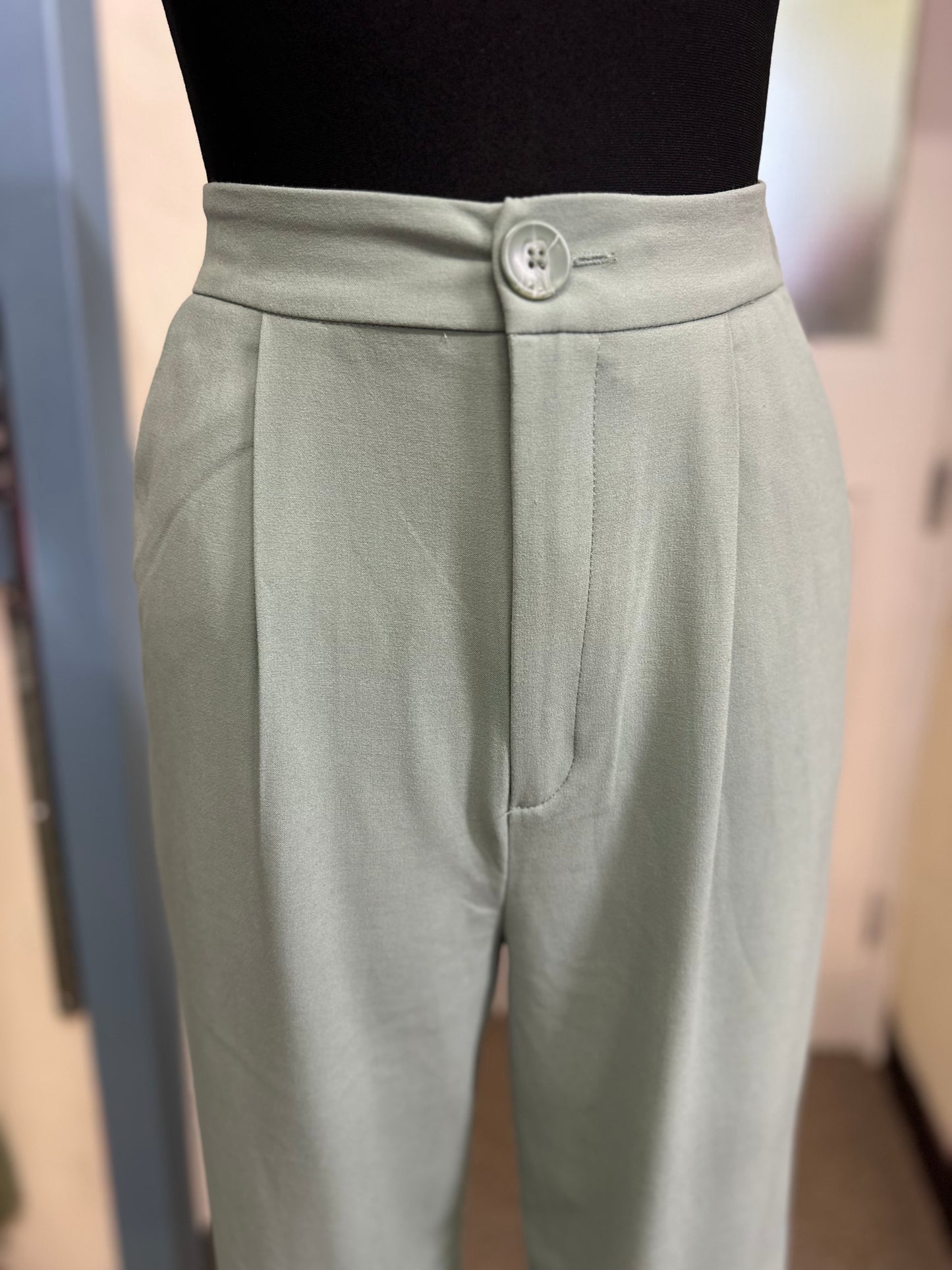 Stradivarius Sage Green Trousers Size 8